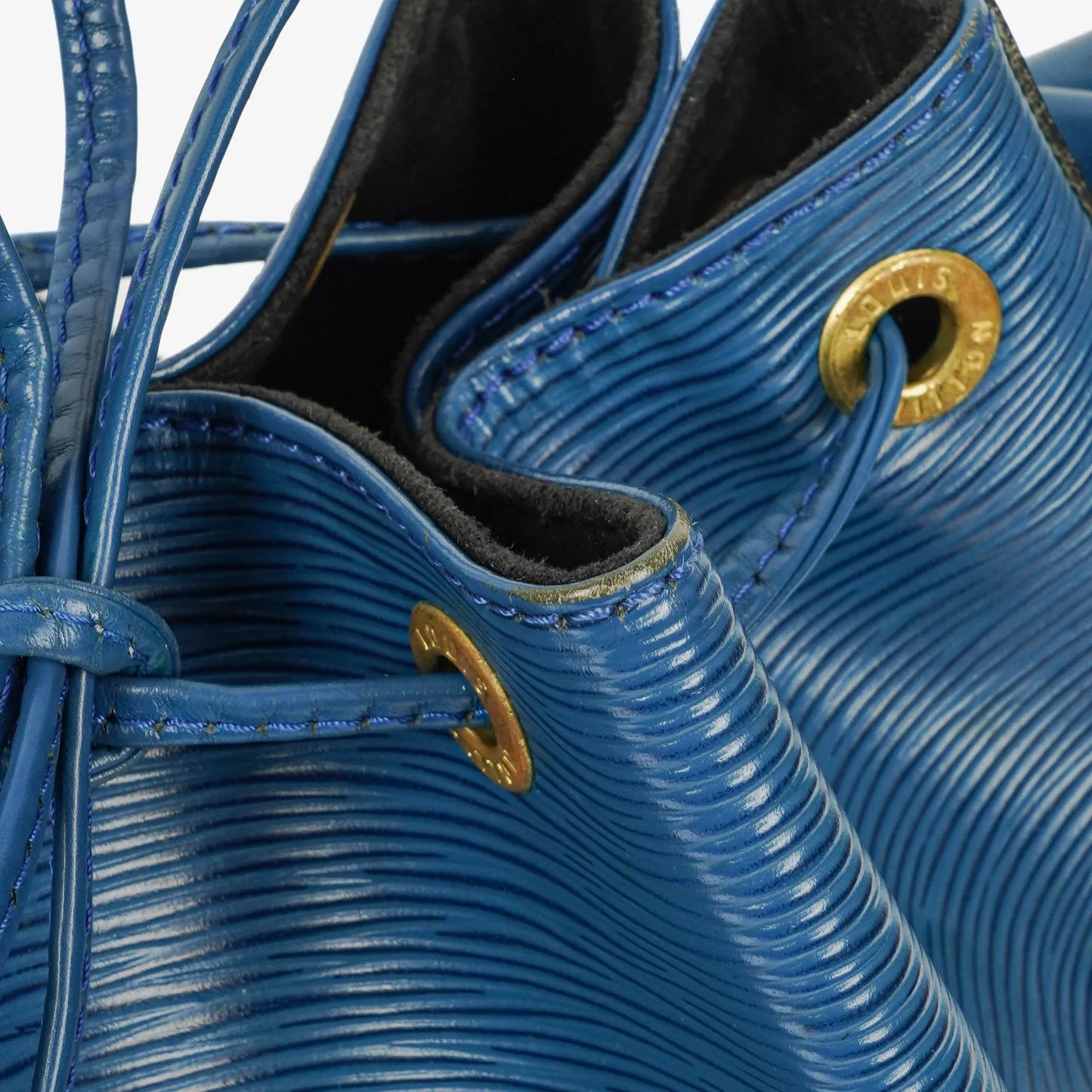 Louis Vuitton Petit Noe Blue EPI Leather Shoulder Bag