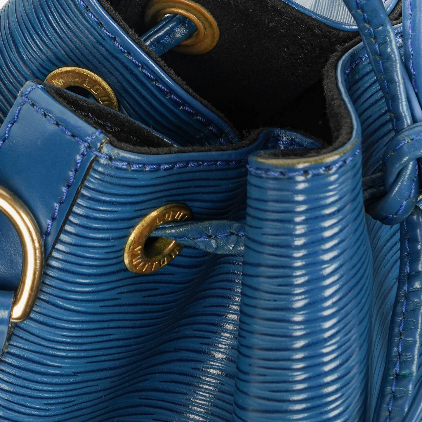 Louis Vuitton Petit Noe Blue EPI Leather Shoulder Bag