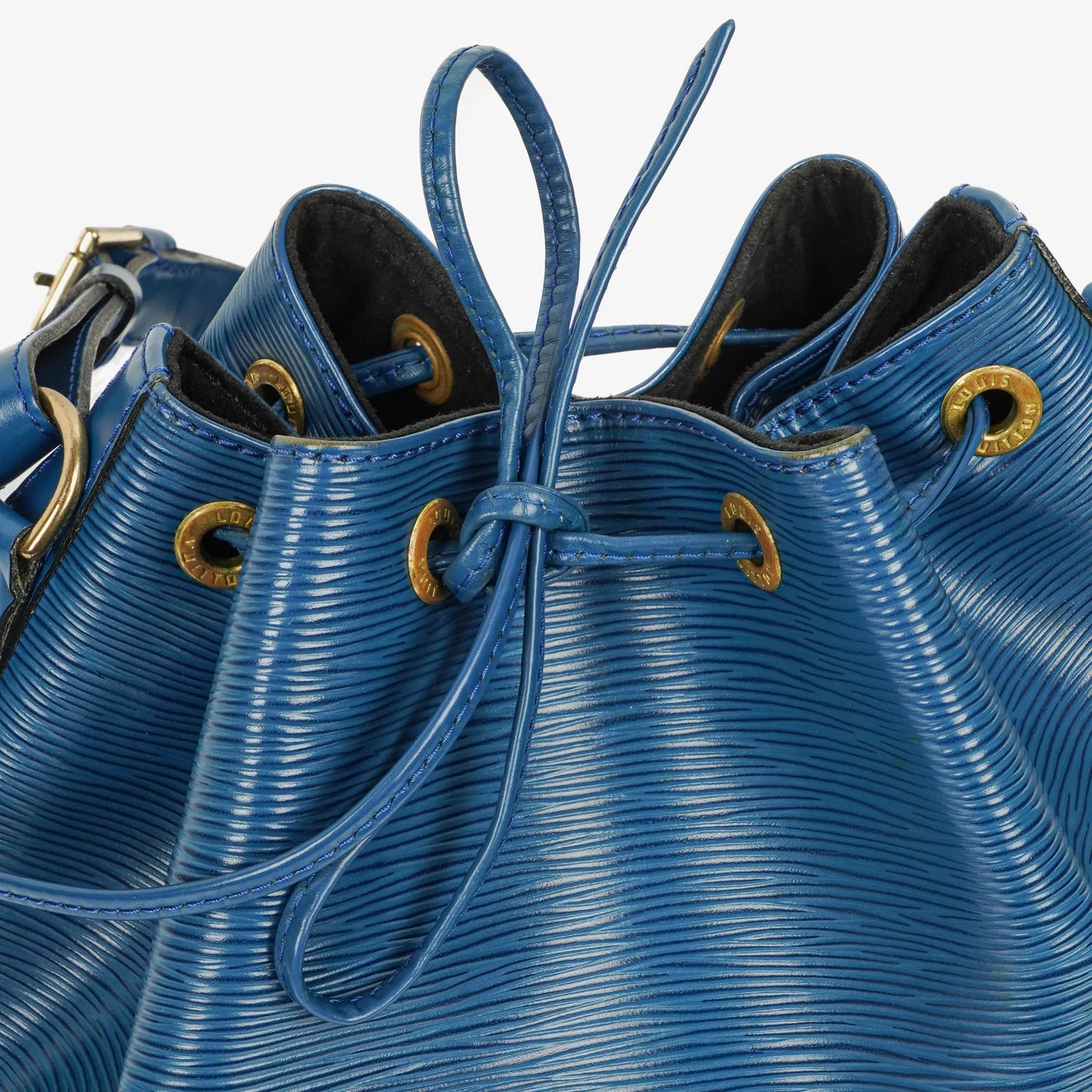 Louis Vuitton Petit Noe Blue EPI Leather Shoulder Bag