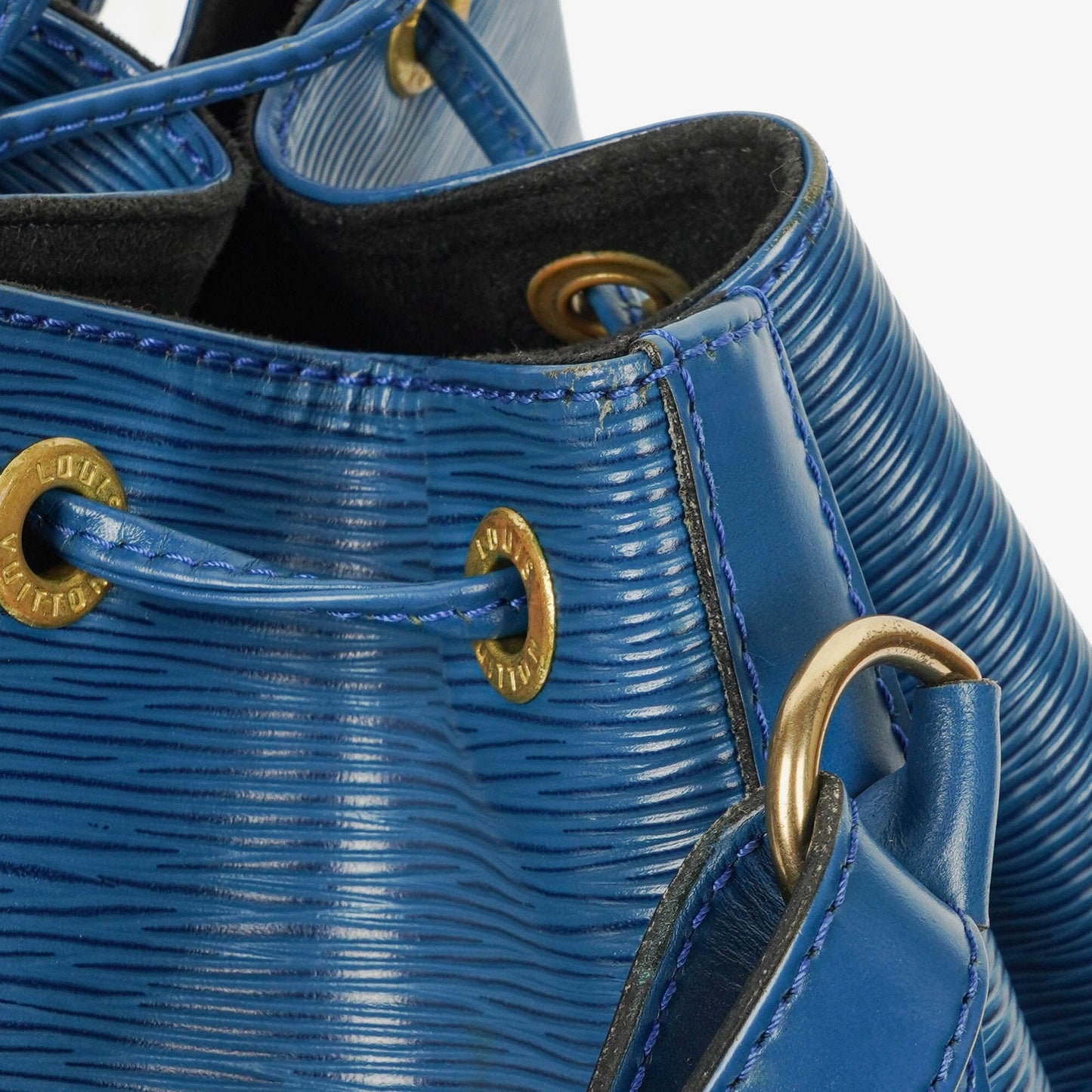Louis Vuitton Petit Noe Blue EPI Leather Shoulder Bag