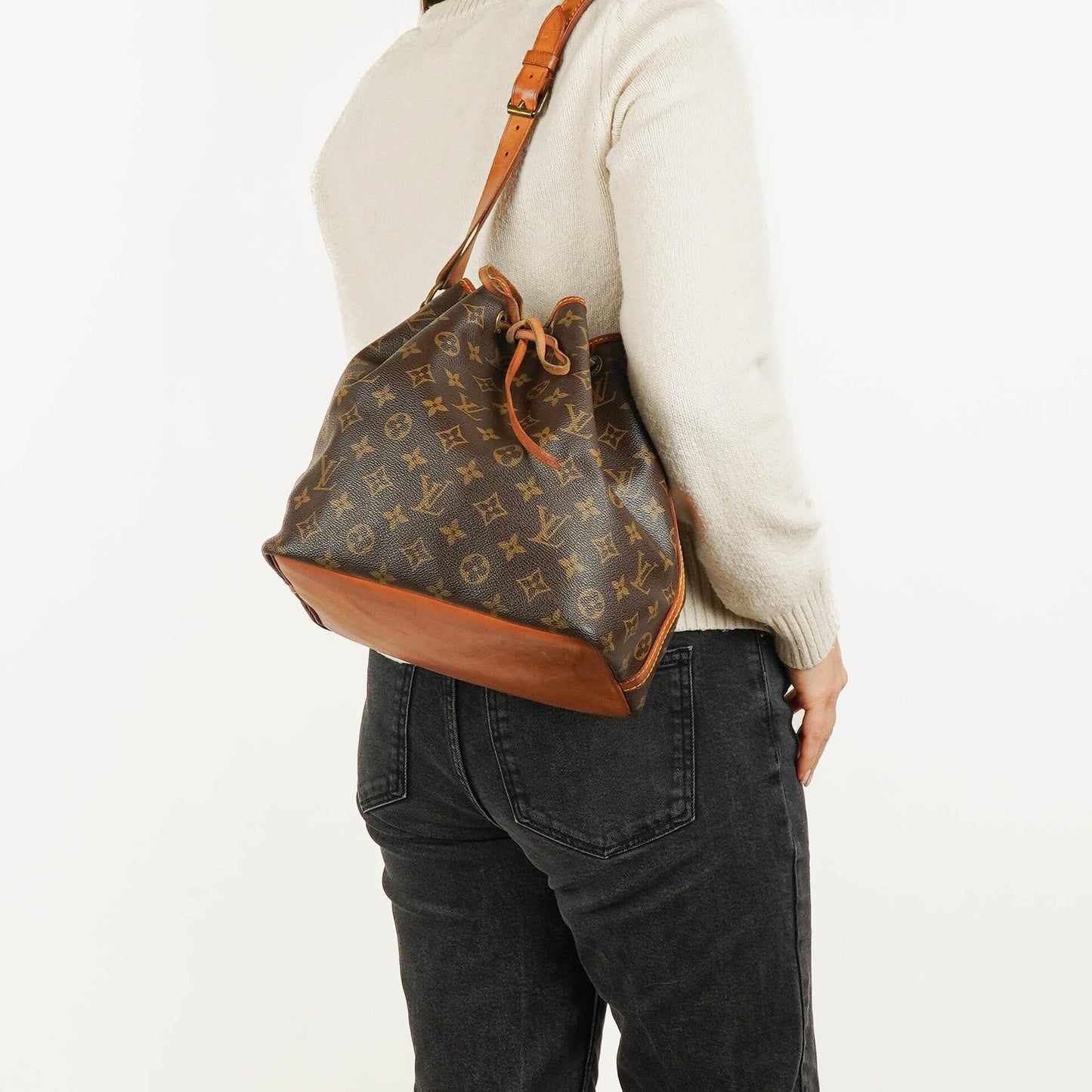 Louis Vuitton Petit Noe Malletier Monogram Canvas Shoulder Bag