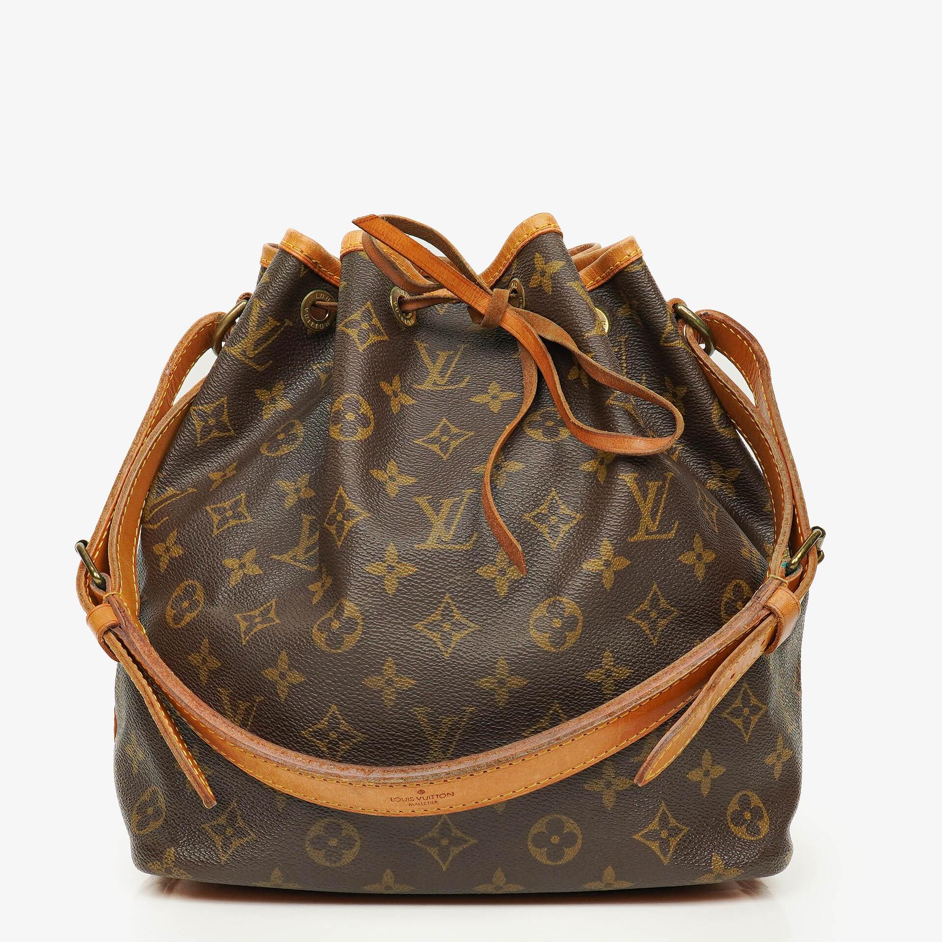 Louis Vuitton Petit Noe Malletier Monogram Canvas Shoulder Bag