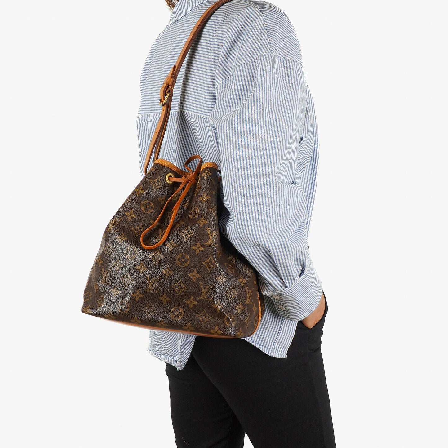 Louis Vuitton Petit Noe Monogram Canvas Shoulder Bag