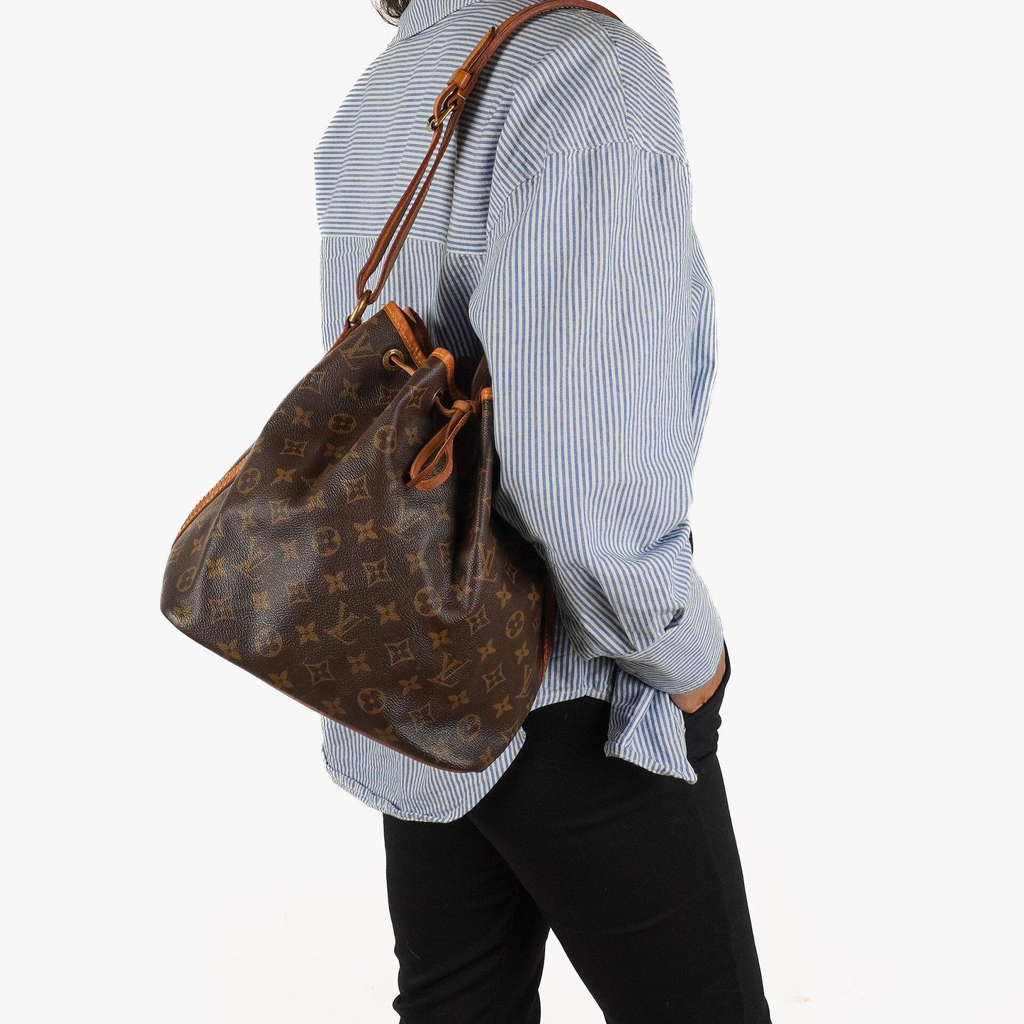 Louis Vuitton Petit Noe Monogram Canvas Shoulder Bag