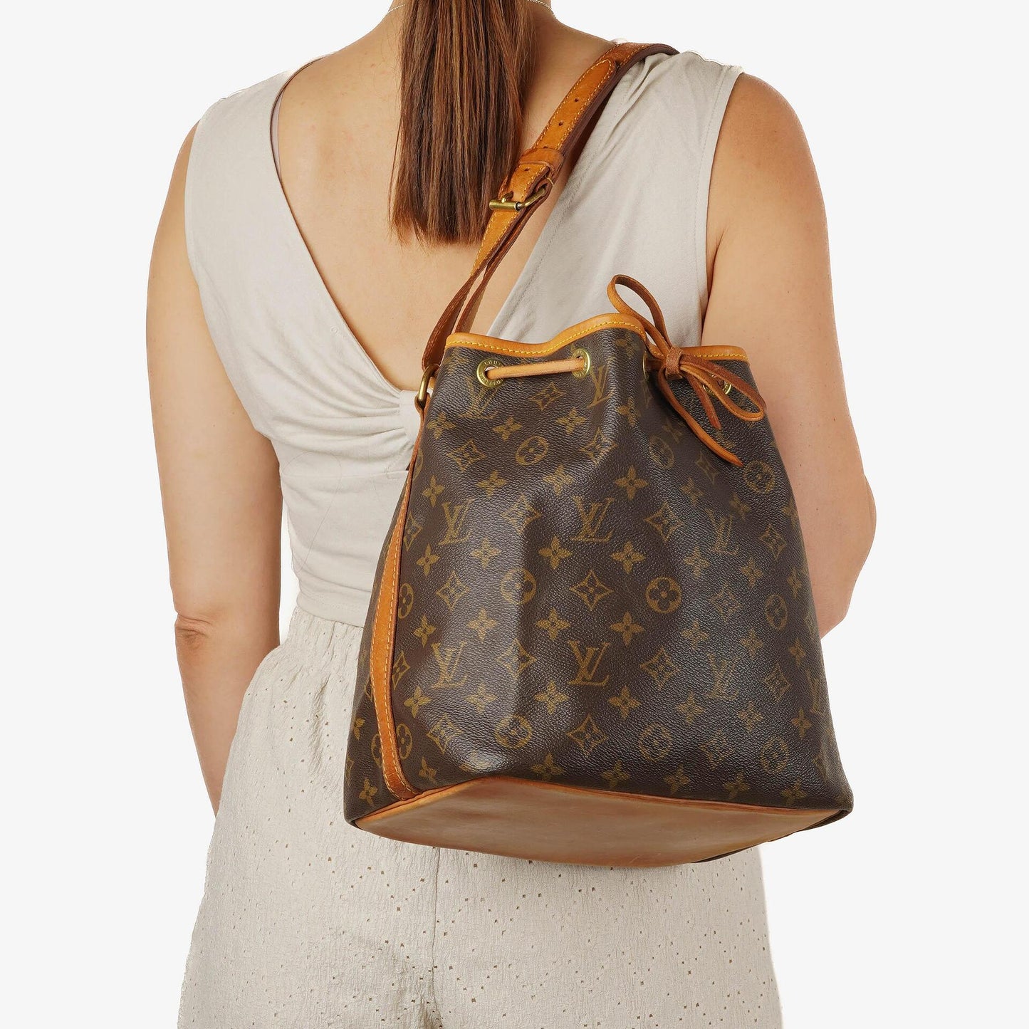 Louis Vuitton Petit Noe Monogram Canvas Shoulder Bag
