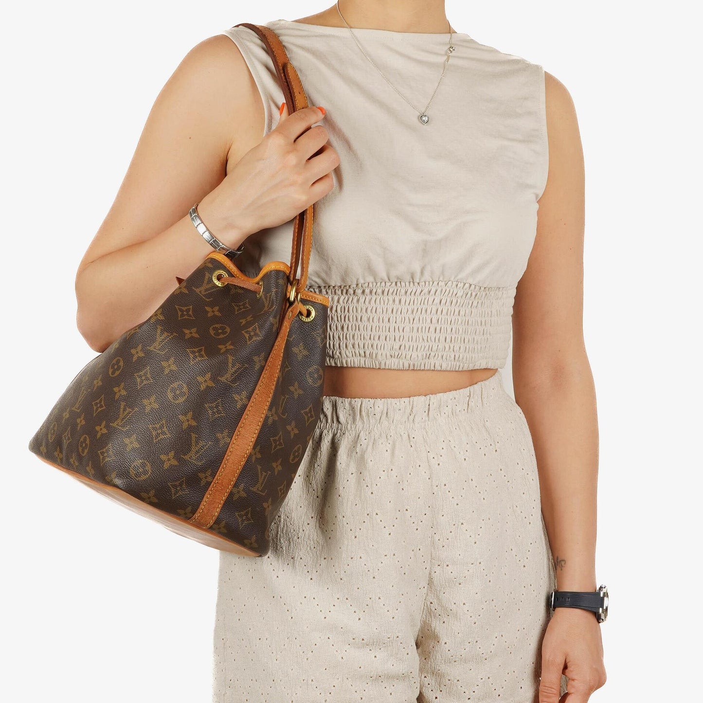 Louis Vuitton Petit Noe Monogram Canvas Shoulder Bag