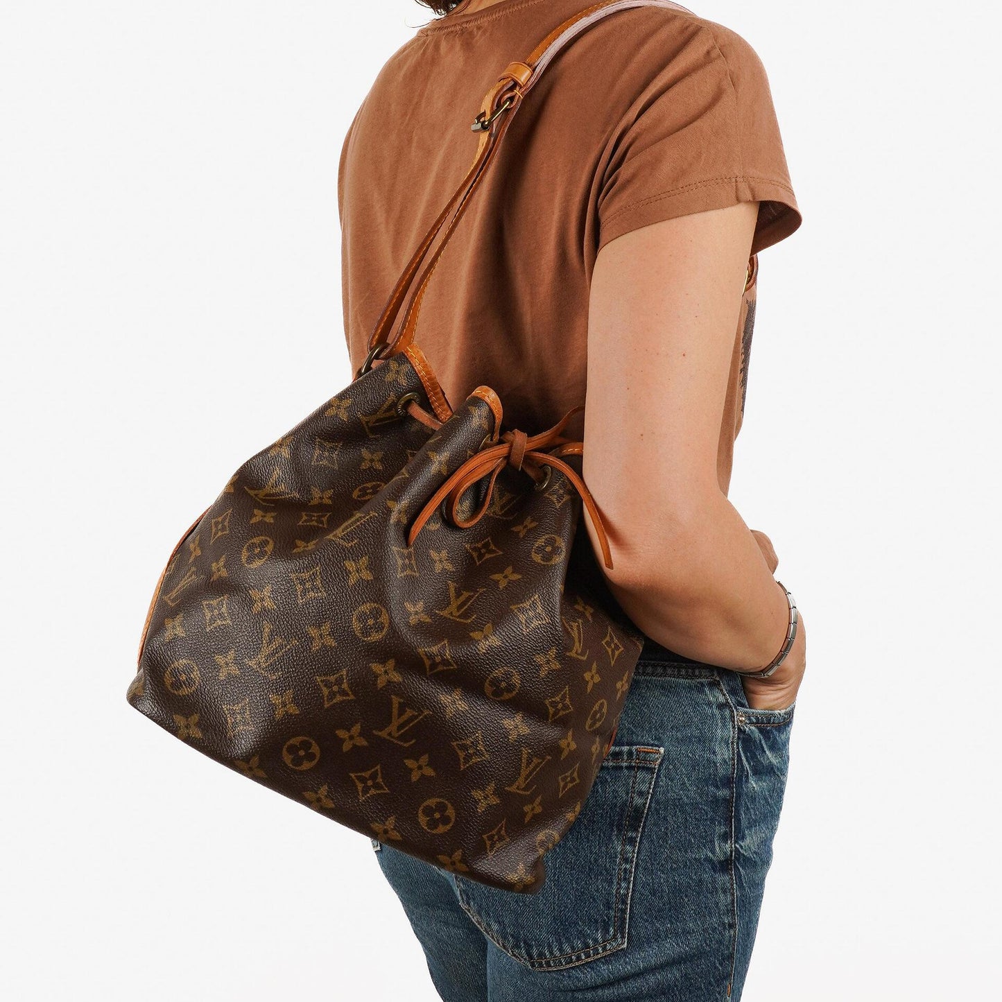 Louis Vuitton Petit Noe Monogram Canvas Shoulder Bag