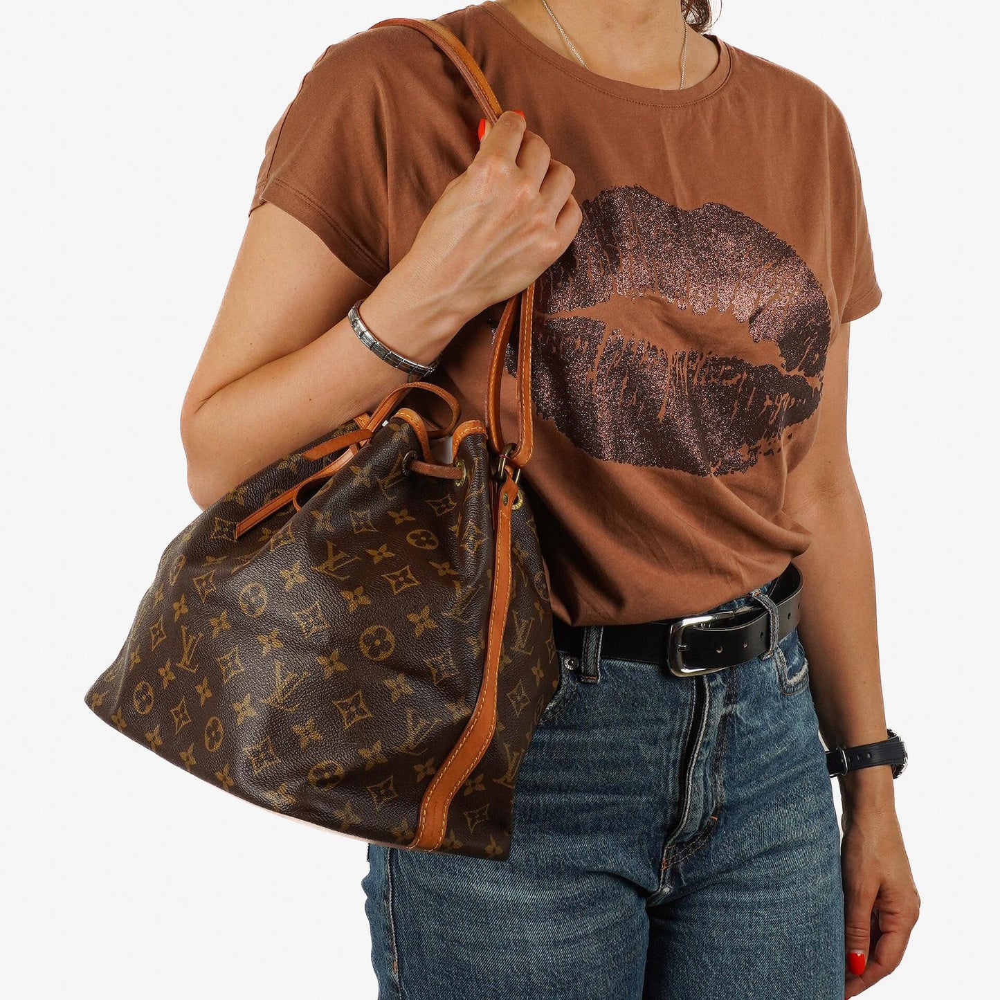 Louis Vuitton Petit Noe Monogram Canvas Shoulder Bag