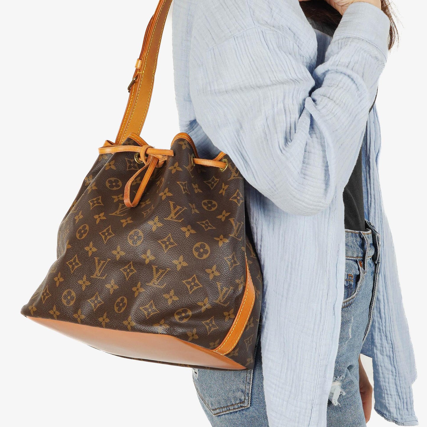 Louis Vuitton Petit Noe Monogram Canvas Shoulder Bag