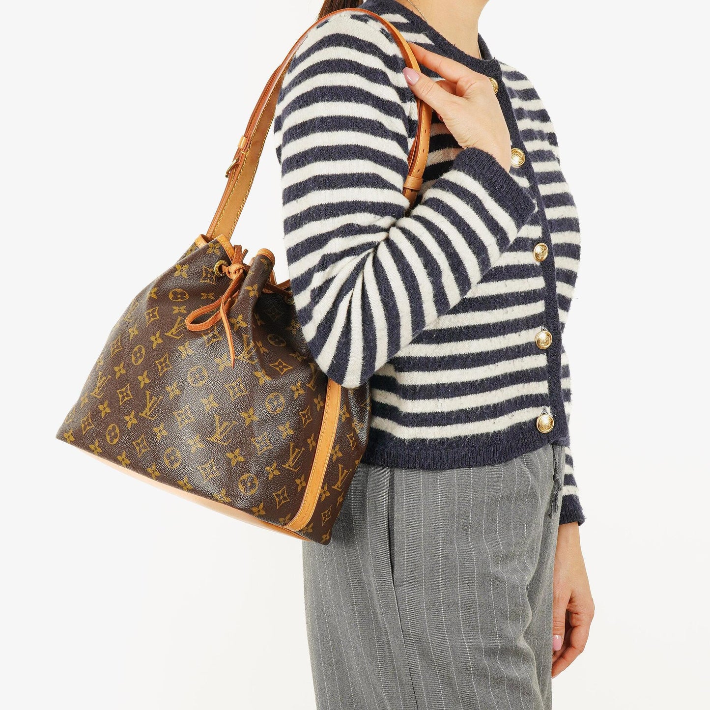 Louis Vuitton Petit Noe Monogram Canvas Shoulder Bag