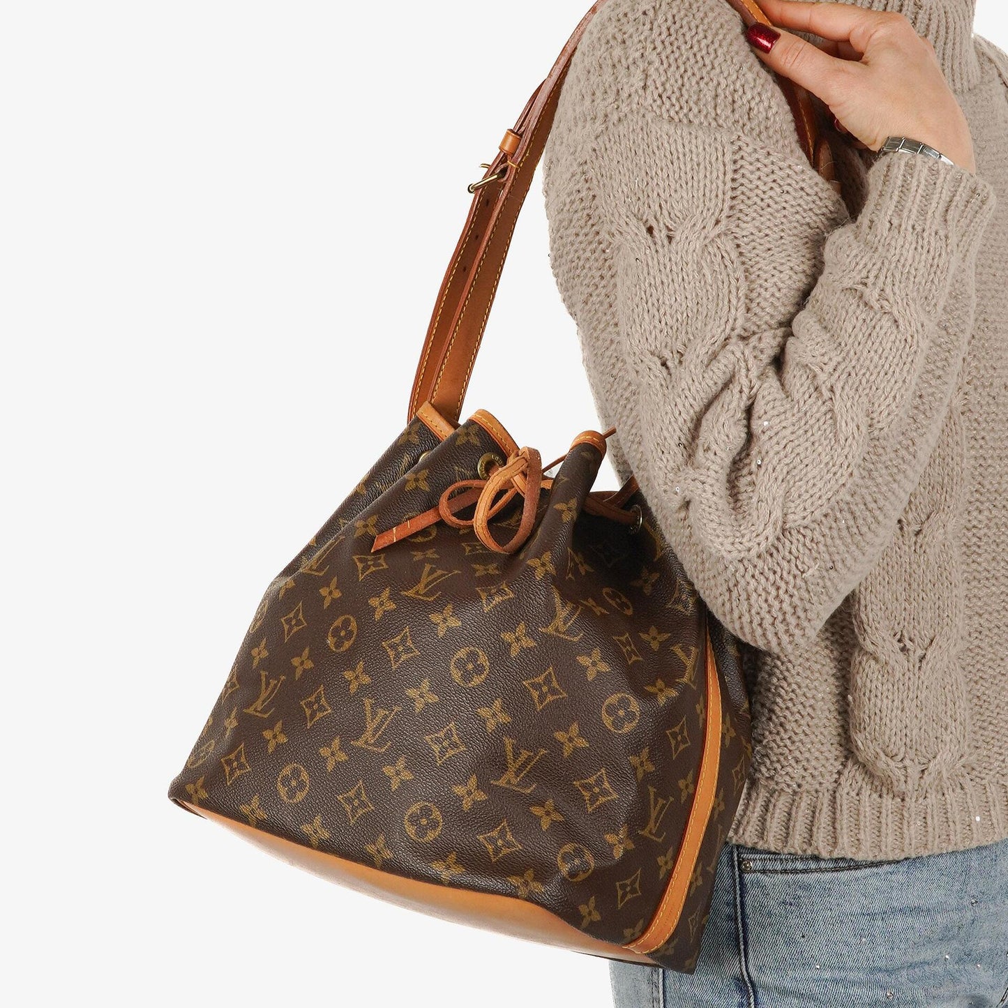 Louis Vuitton Petit Noe Monogram Canvas Shoulder Bag