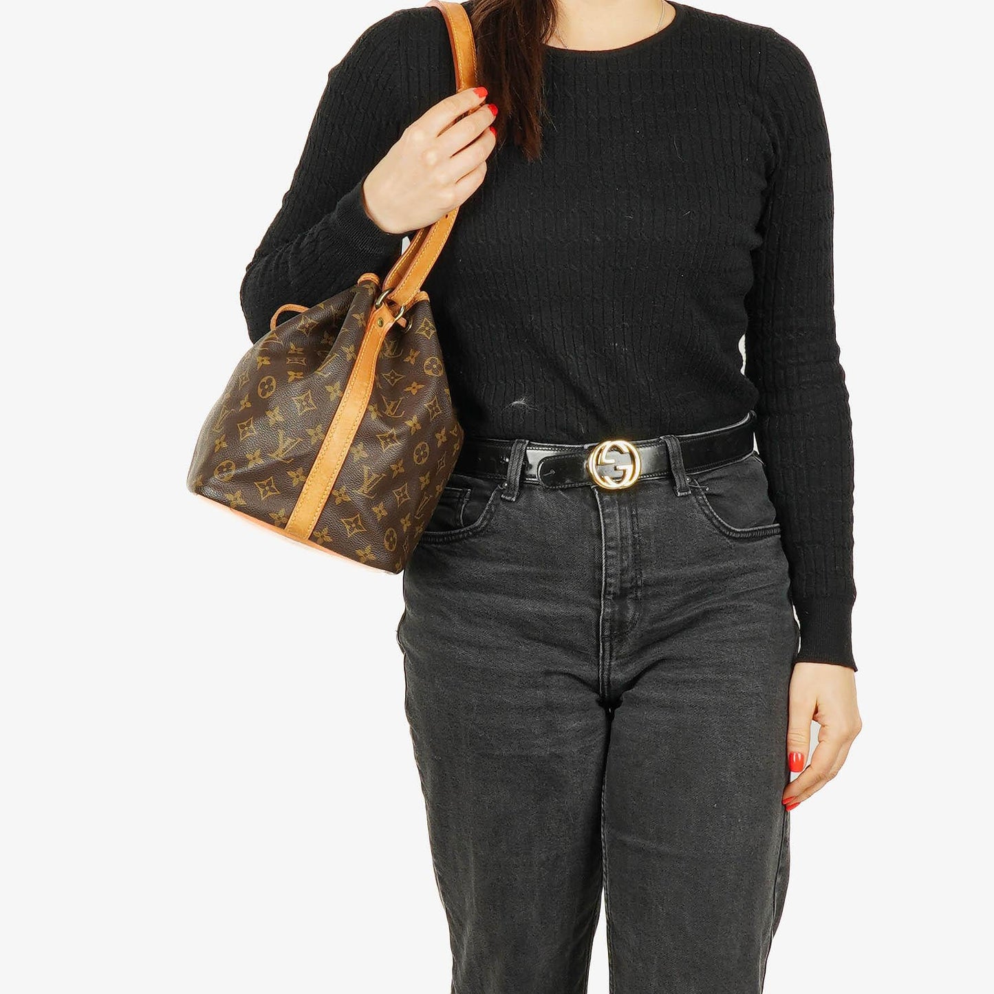 Louis Vuitton Petit Noe Monogram Canvas Shoulder Bag