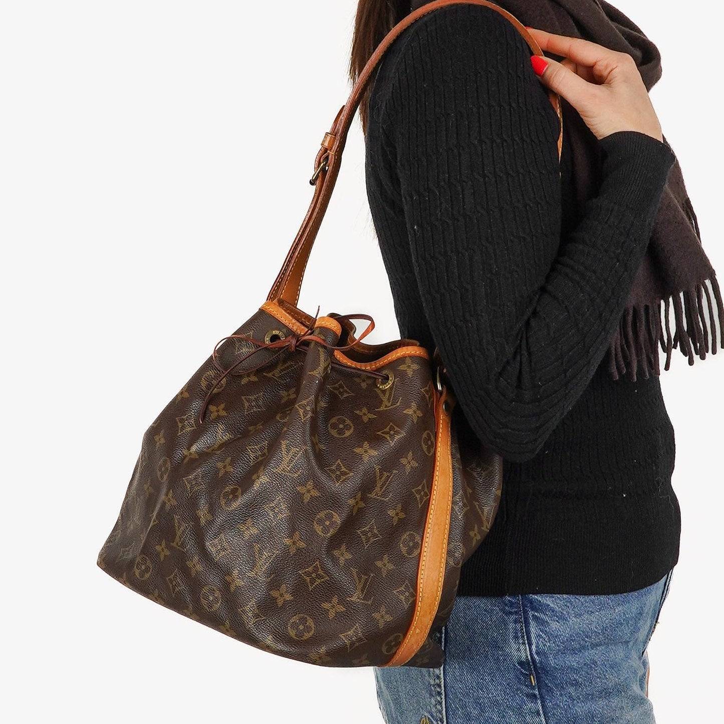 Louis Vuitton Petit Noe Monogram Canvas Shoulder Bag