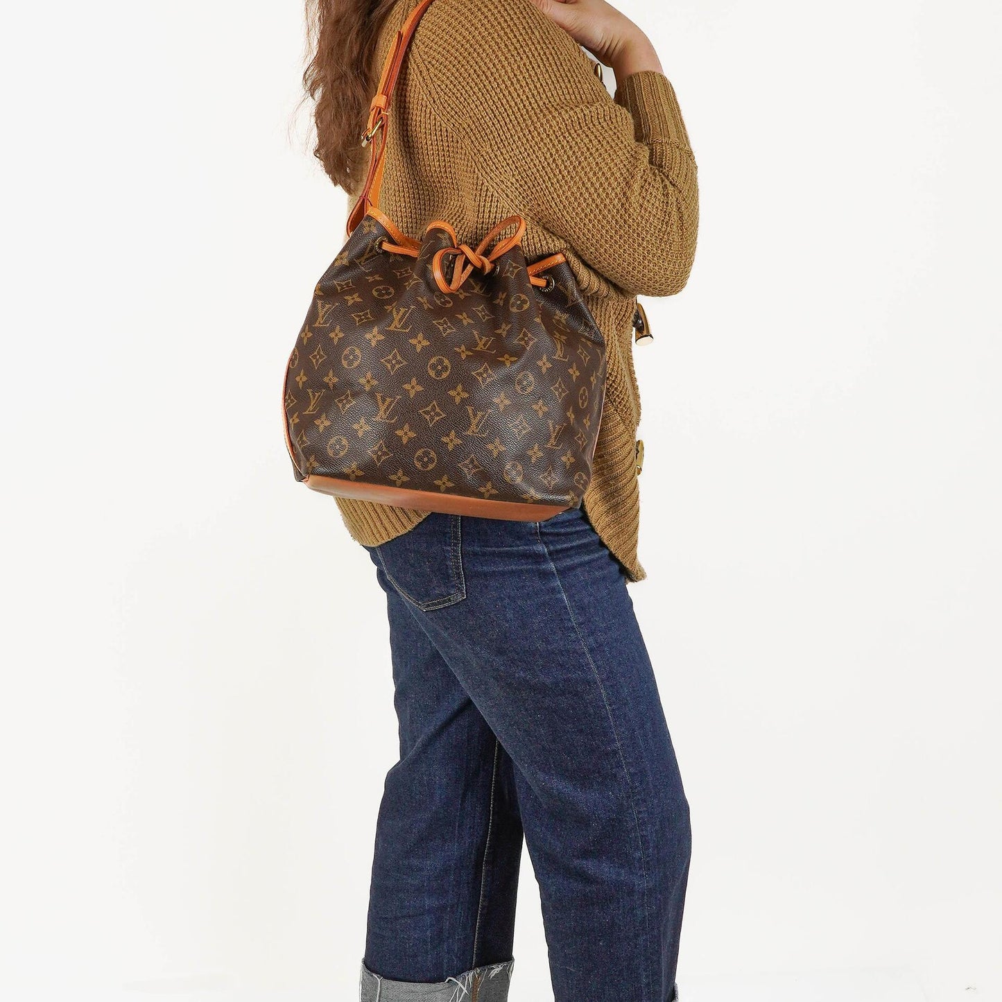 Louis Vuitton Petit Noe Monogram Canvas Shoulder Bag