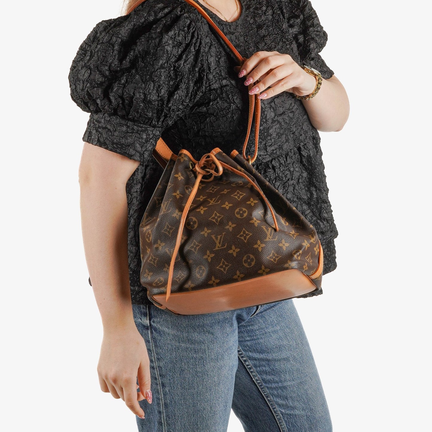 Louis Vuitton Petit Noe Monogram Canvas Shoulder Bag