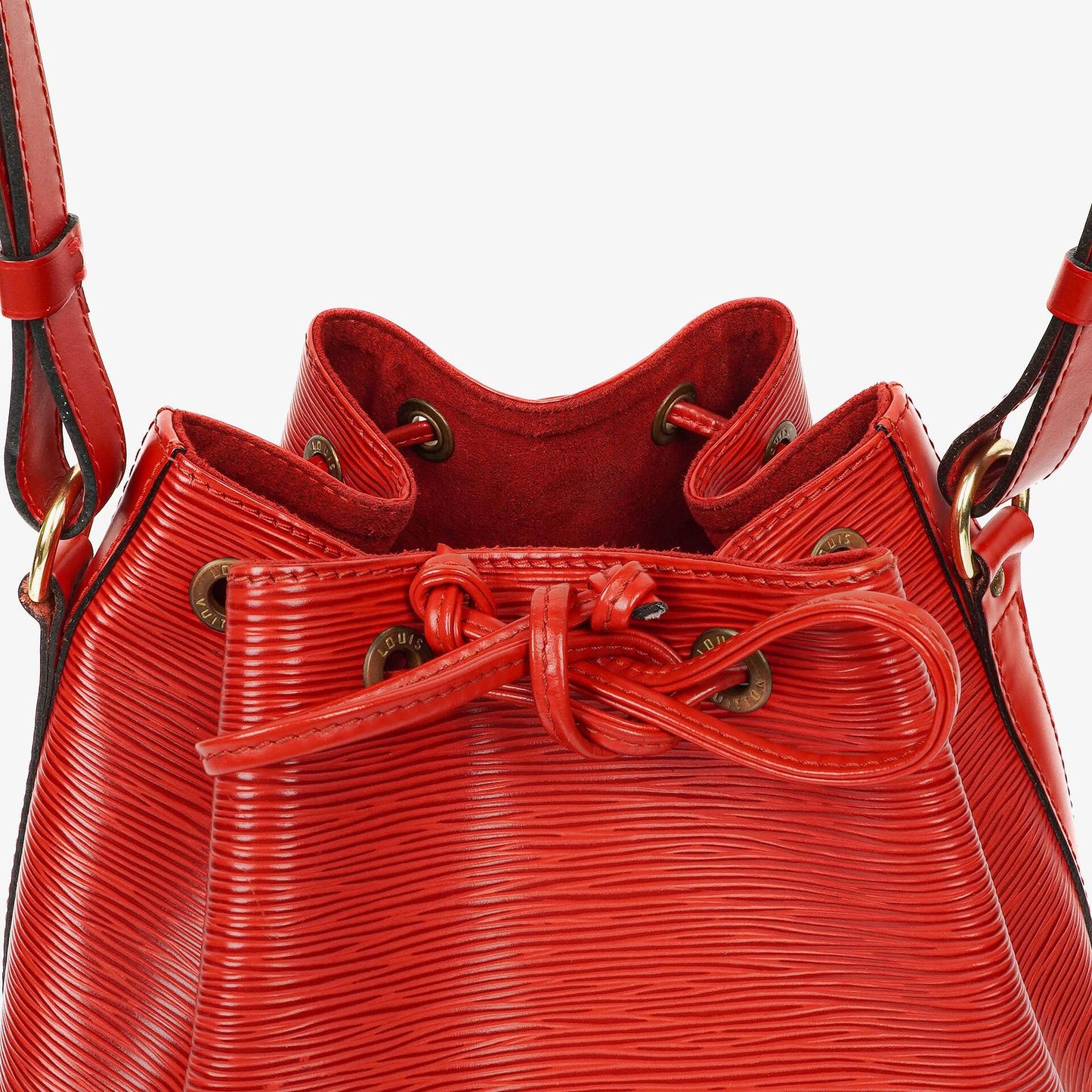 Louis Vuitton Petit Noe Red EPI Leather Shoulder Bag