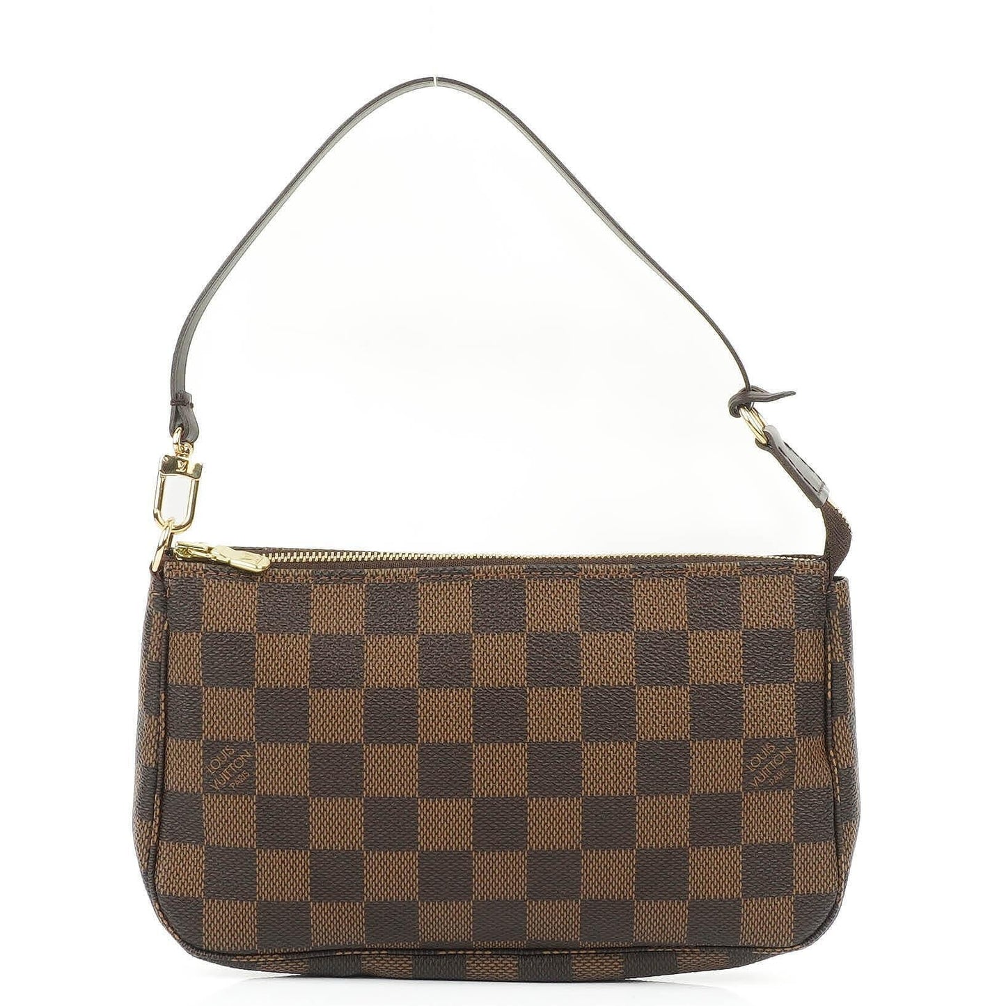 Louis Vuitton Pochette Accessoire Damier Ebebe Canvas Clutch Handbag