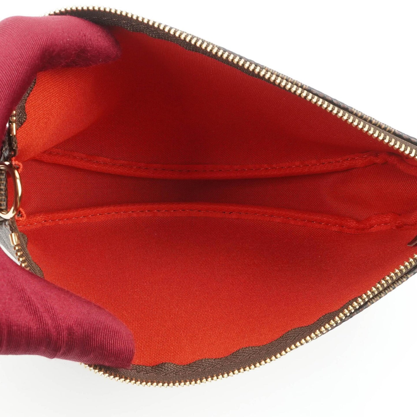 Louis Vuitton Pochette Accessoire Damier Ebebe Canvas Clutch Handbag