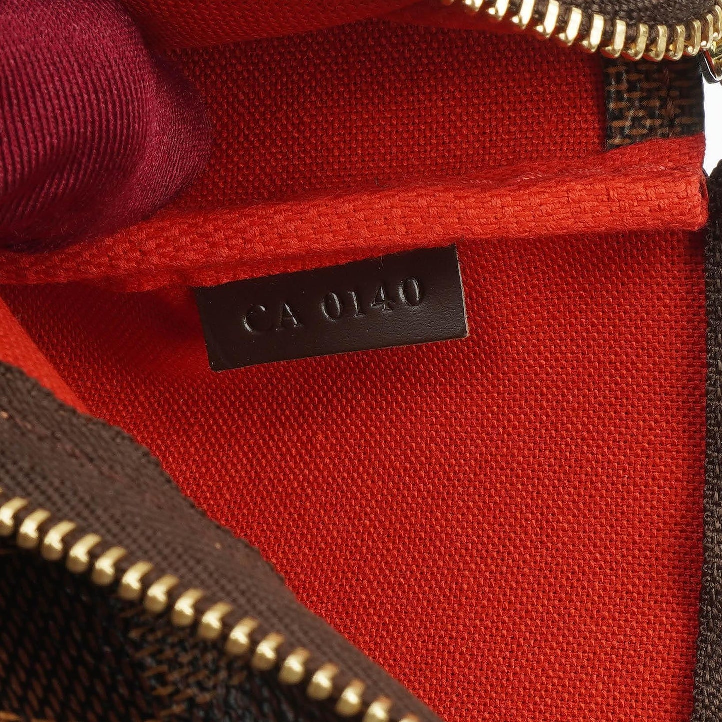 Louis Vuitton Pochette Accessoire Damier Ebebe Canvas Clutch Handbag