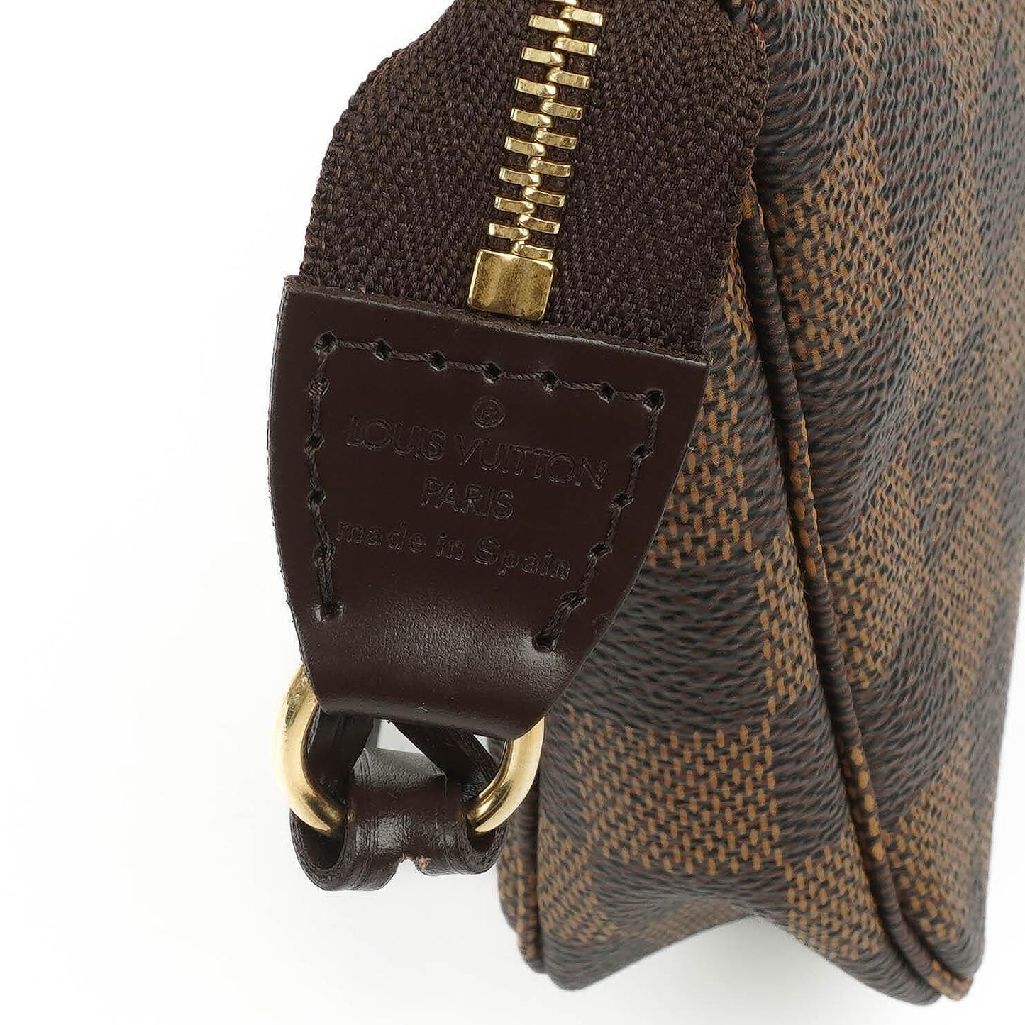 Louis Vuitton Pochette Accessoire Damier Ebebe Canvas Clutch Handbag