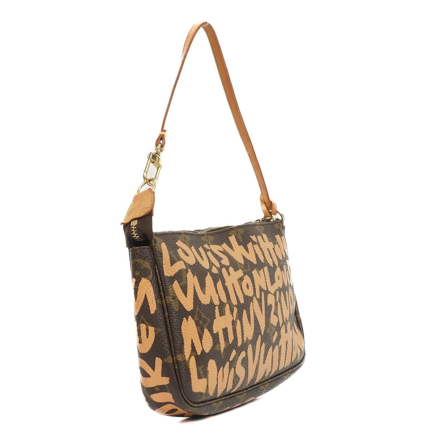 Louis Vuitton Pochette Accessoire in Monogram Graffiti Canvas Clutch Handbag a part of Stephen Sprouse collection