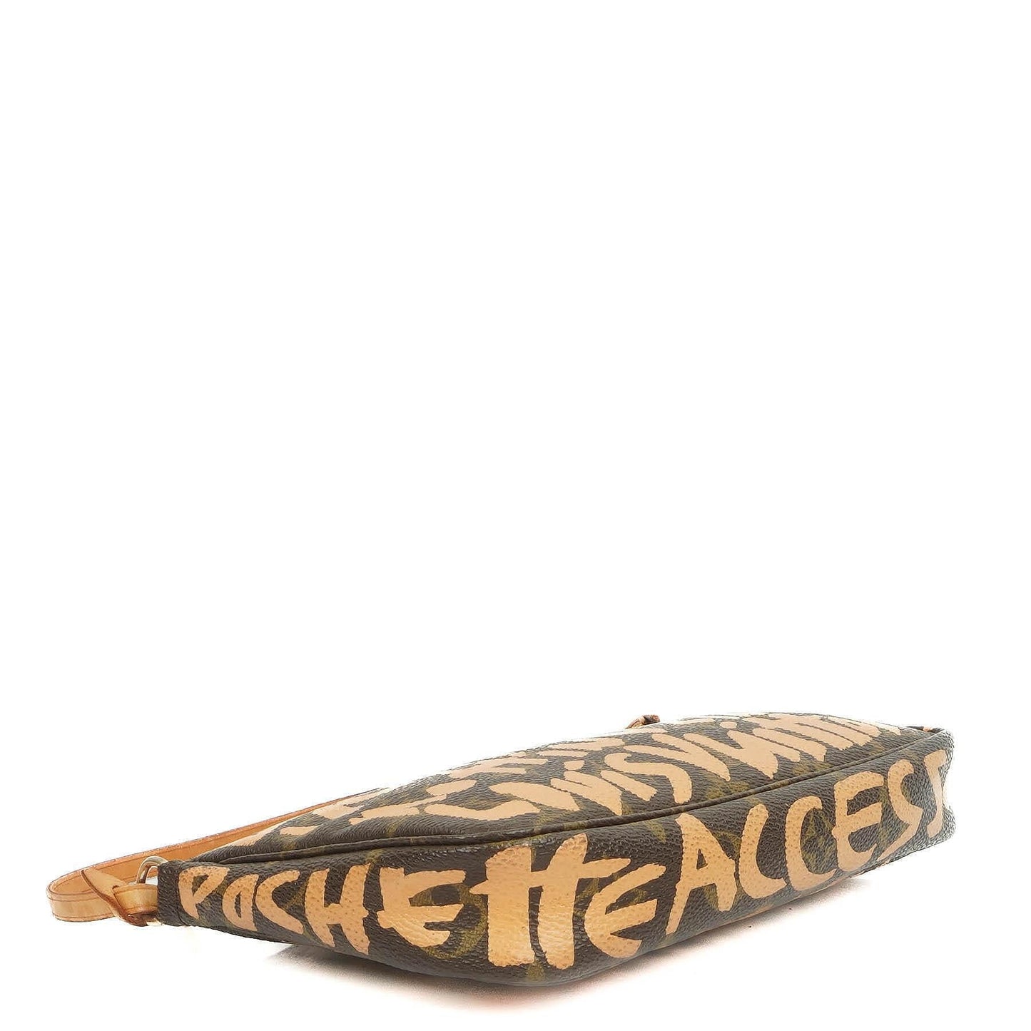 Louis Vuitton Pochette Accessoire in Monogram Graffiti Canvas Clutch Handbag a part of Stephen Sprouse collection