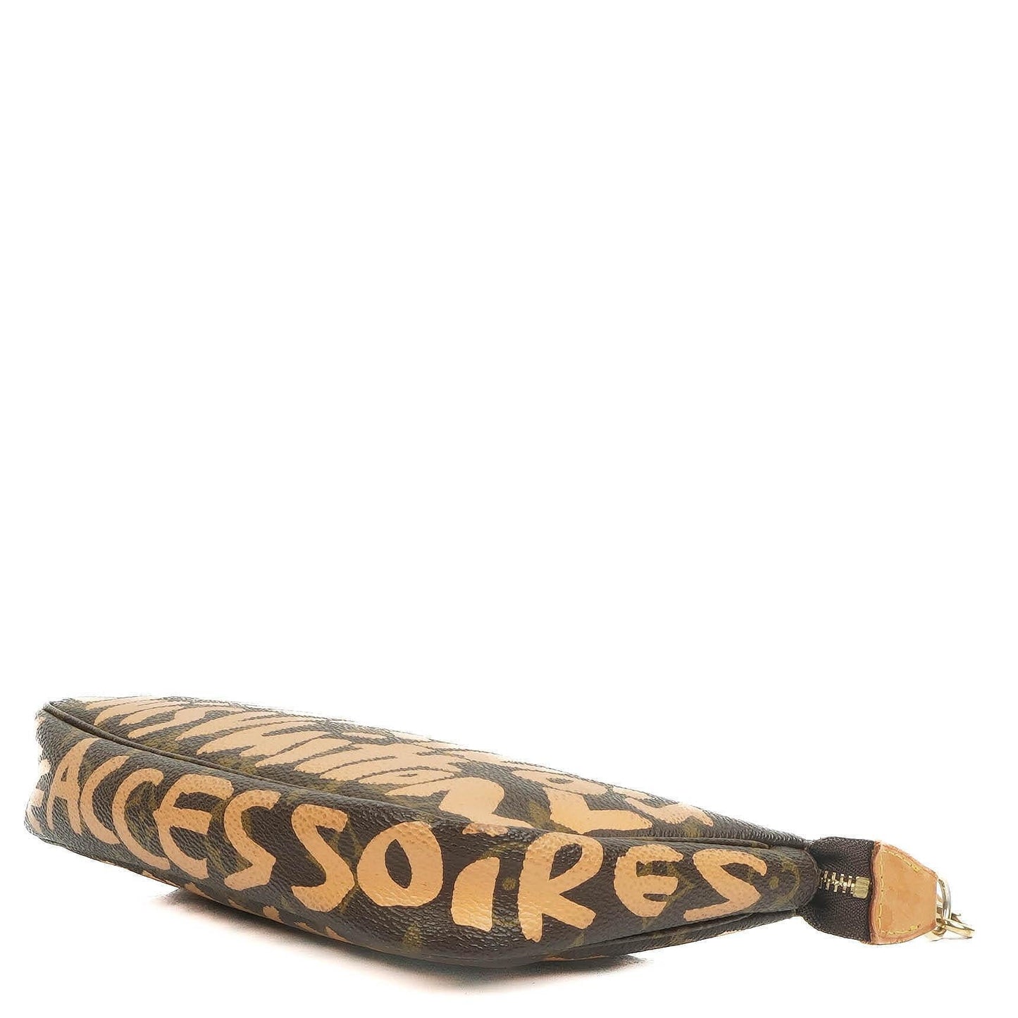 Louis Vuitton Pochette Accessoire in Monogram Graffiti Canvas Clutch Handbag a part of Stephen Sprouse collection