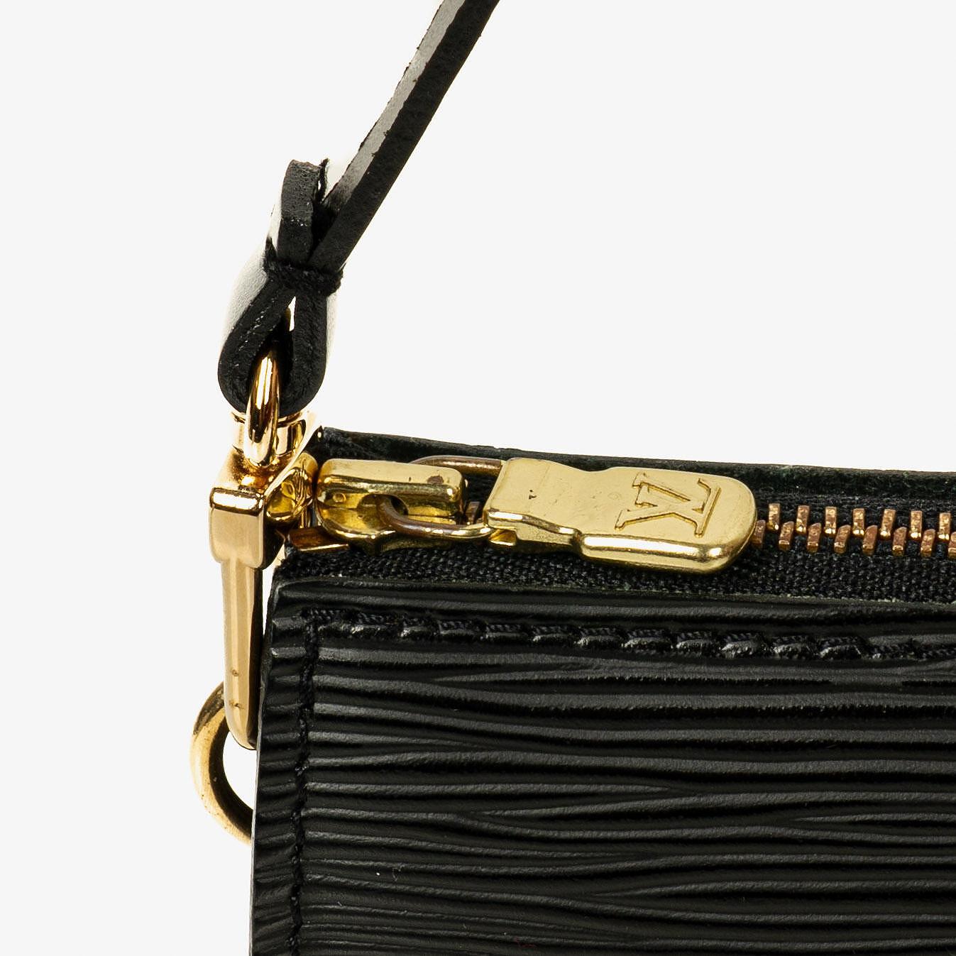 Louis Vuitton Pochette Accessoires Black EPI Leather Bag