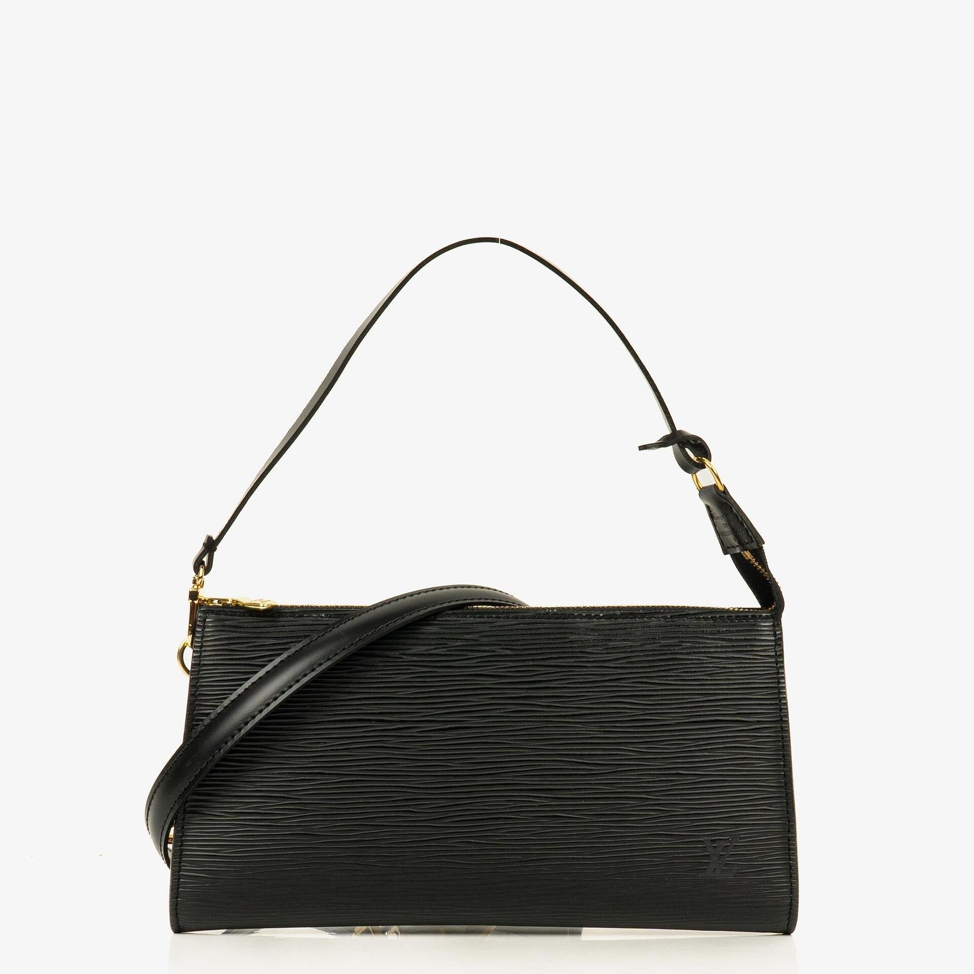 Louis Vuitton Pochette Accessoires Black EPI Leather Bag