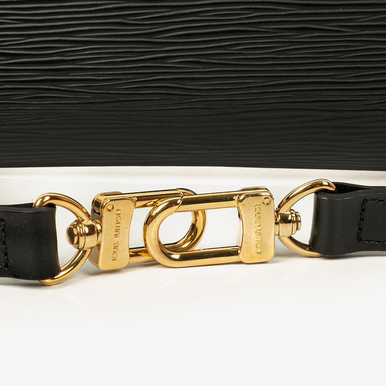 Louis Vuitton Pochette Accessoires Black EPI Leather Bag