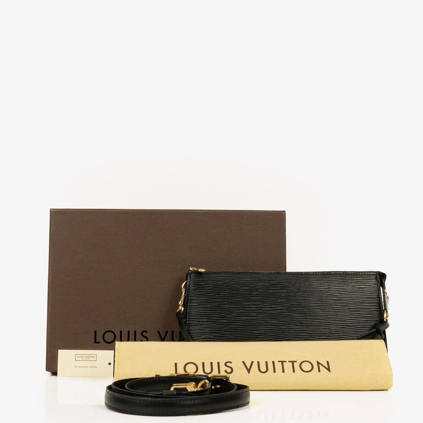 Louis Vuitton Pochette Accessoires Black EPI Leather Bag