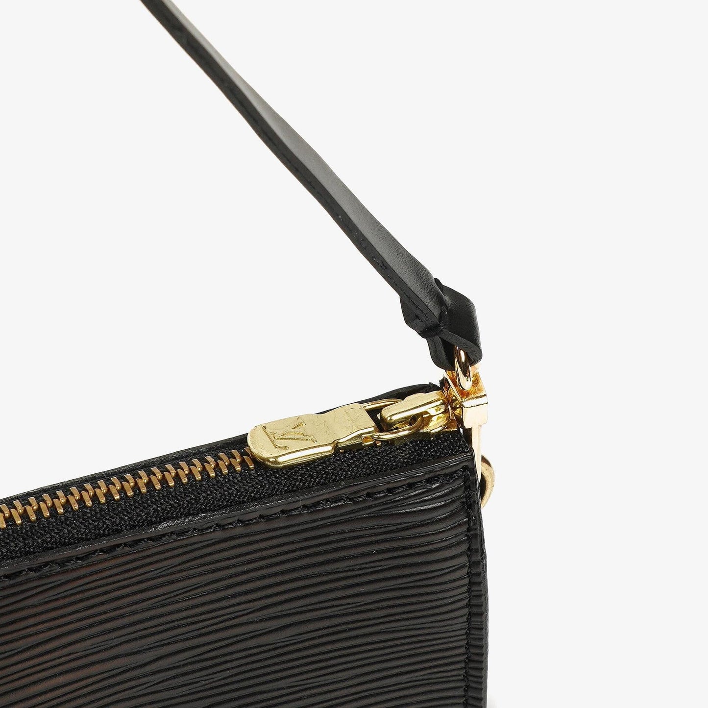 Louis Vuitton Pochette Accessoires Black EPI Leather Clutch Bag