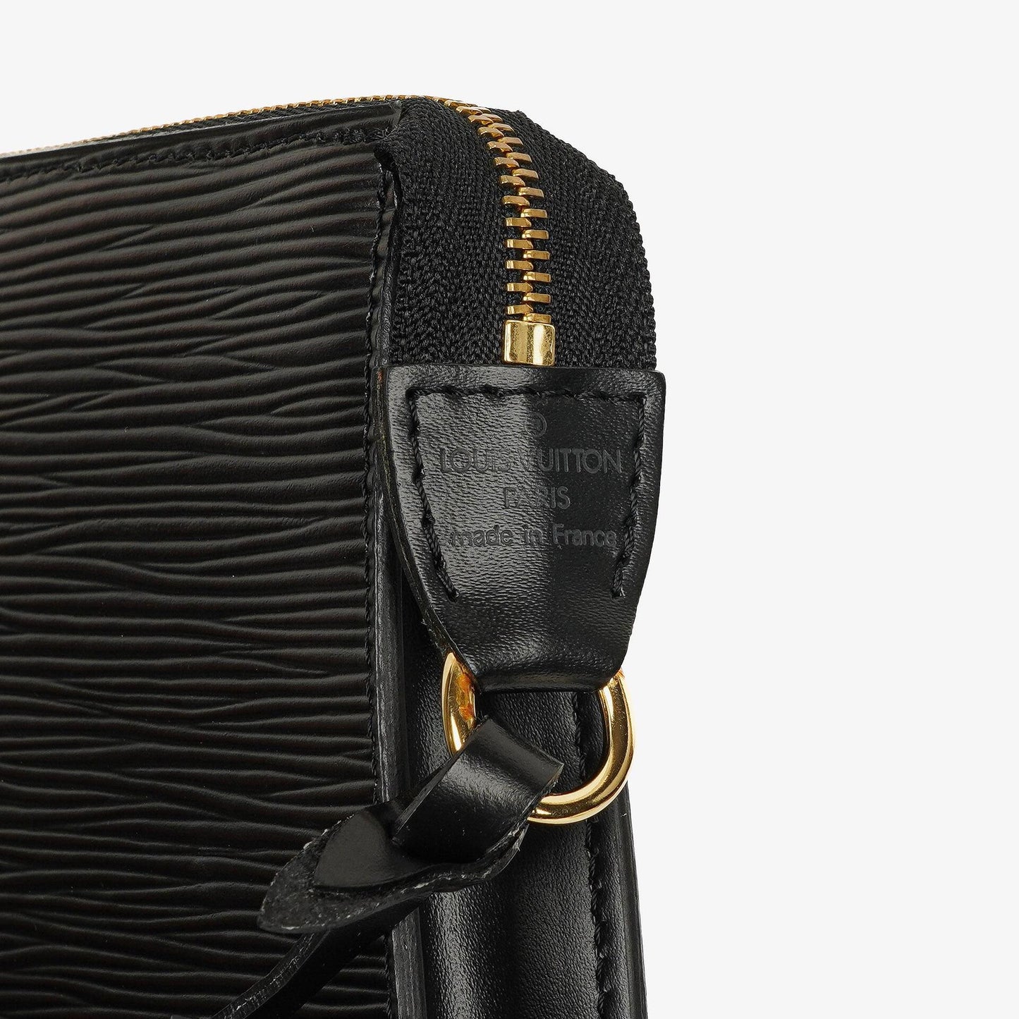 Louis Vuitton Pochette Accessoires Black EPI Leather Clutch Bag