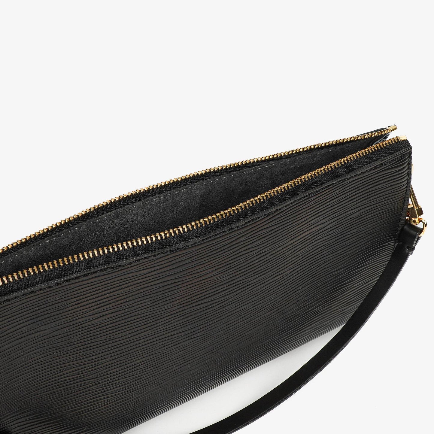 Louis Vuitton Pochette Accessoires Black EPI Leather Clutch Bag