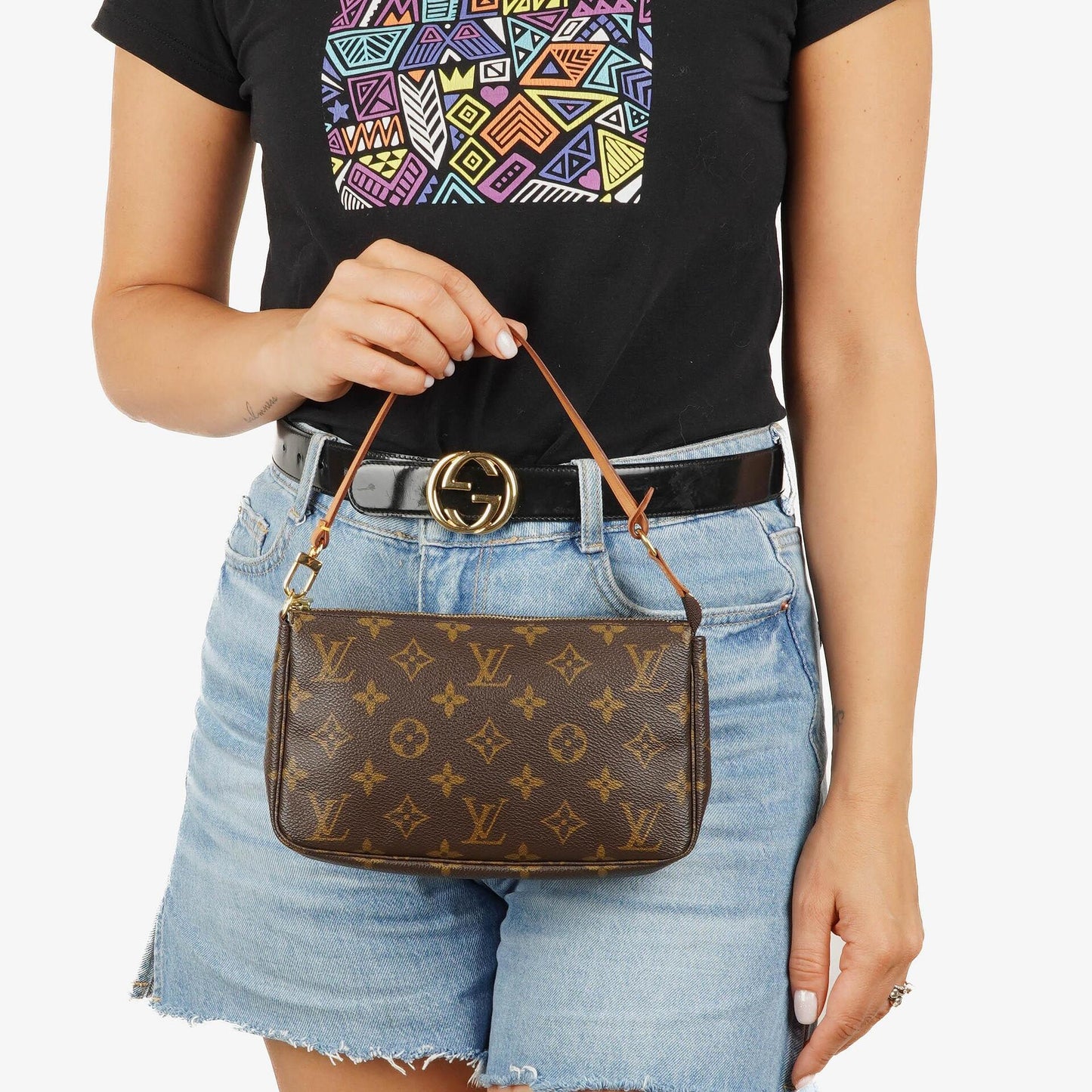 Louis Vuitton Pochette Accessoires Monogram Canvas Clutch Bag