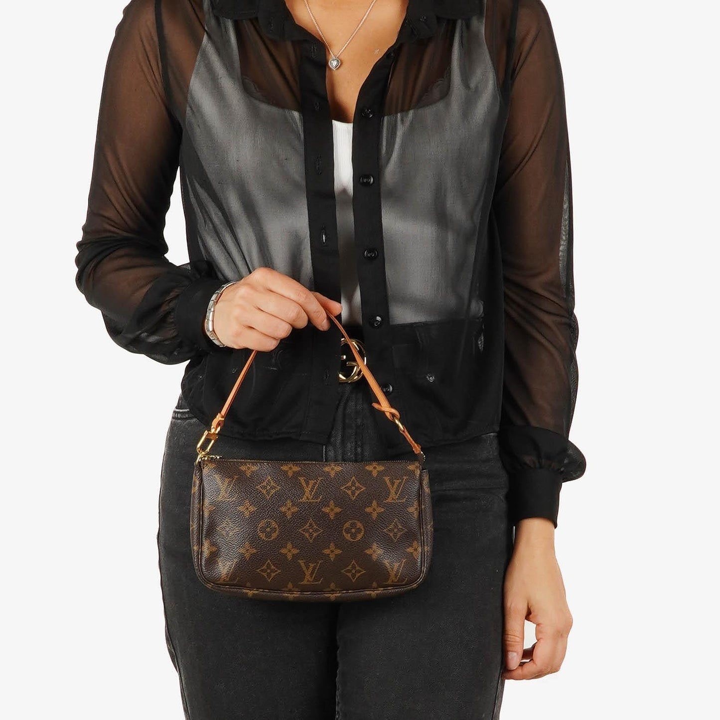 Louis Vuitton Pochette Accessoires Monogram Canvas Clutch Bag