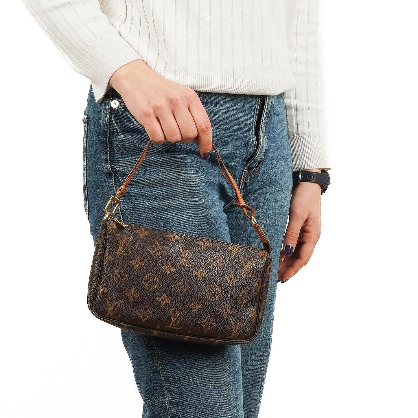 Louis Vuitton Pochette Accessoires Monogram Canvas Clutch Handbag