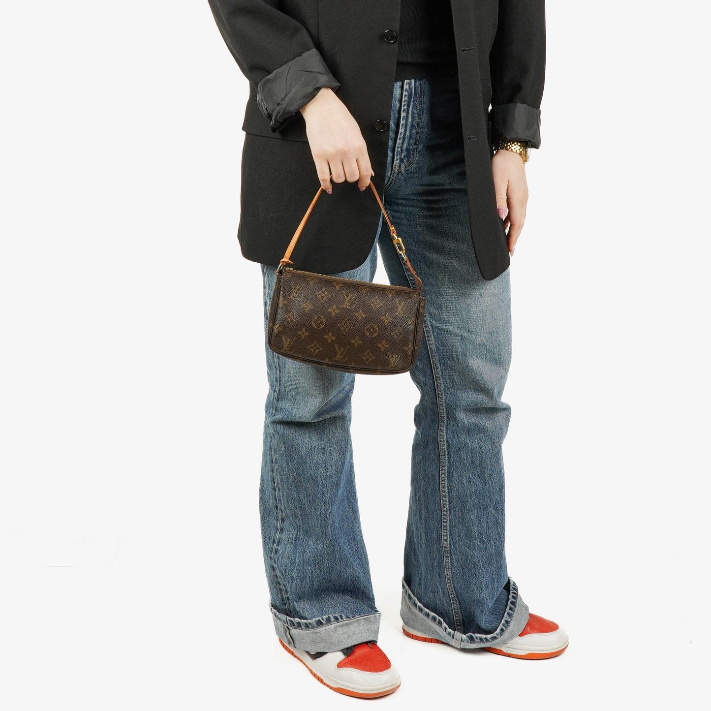 Louis Vuitton Pochette Accessoires Monogram Canvas Clutch Handbag
