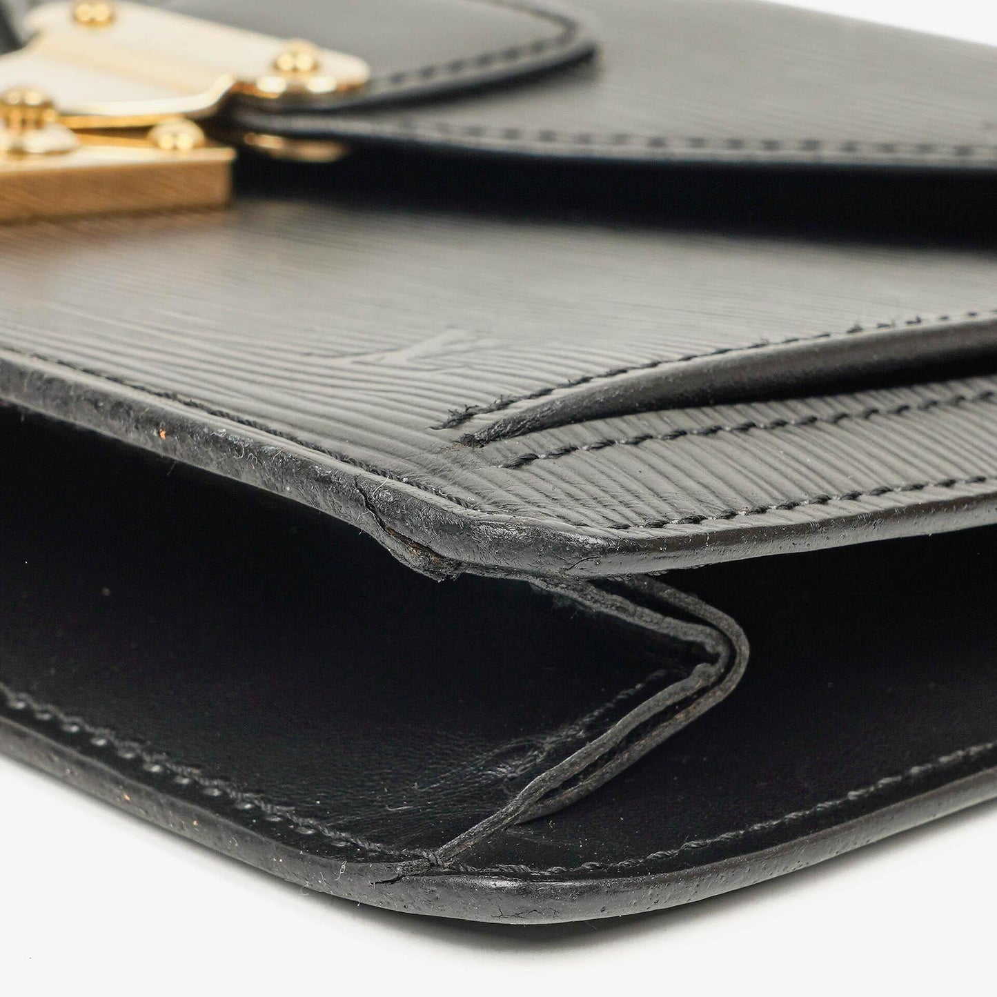 Louis Vuitton Pochette Sellier Dragonne Black Epi Clutch