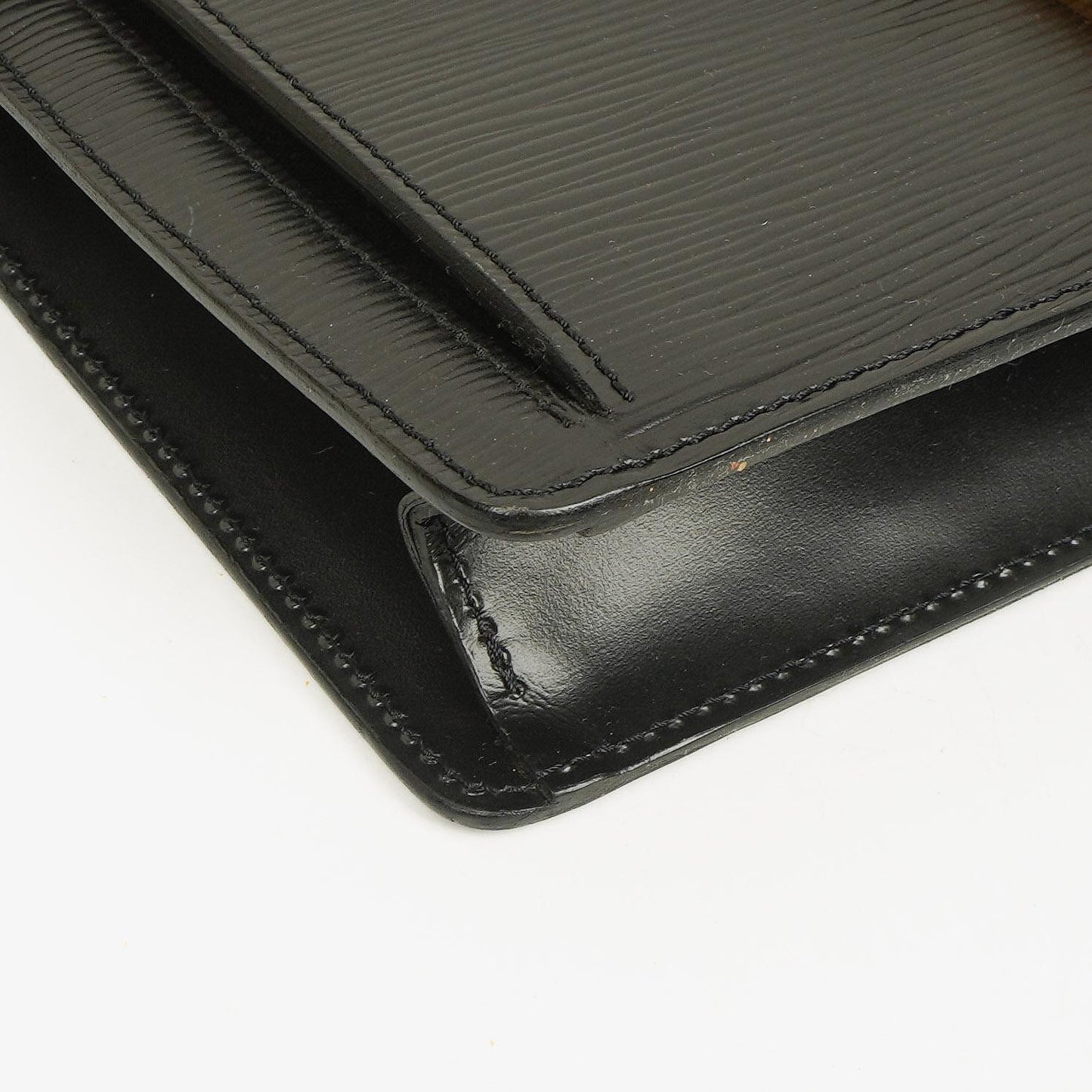 Louis Vuitton Pochette Sellier Dragonne Black Epi Clutch