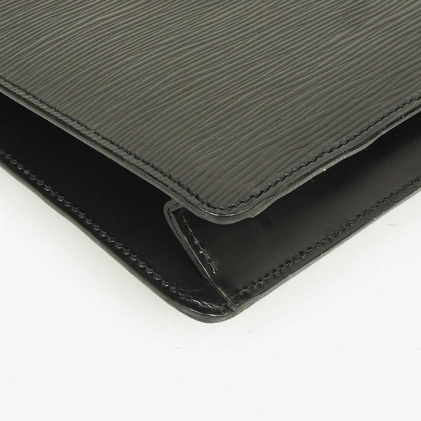 Louis Vuitton Pochette Sellier Dragonne Black Epi Clutch