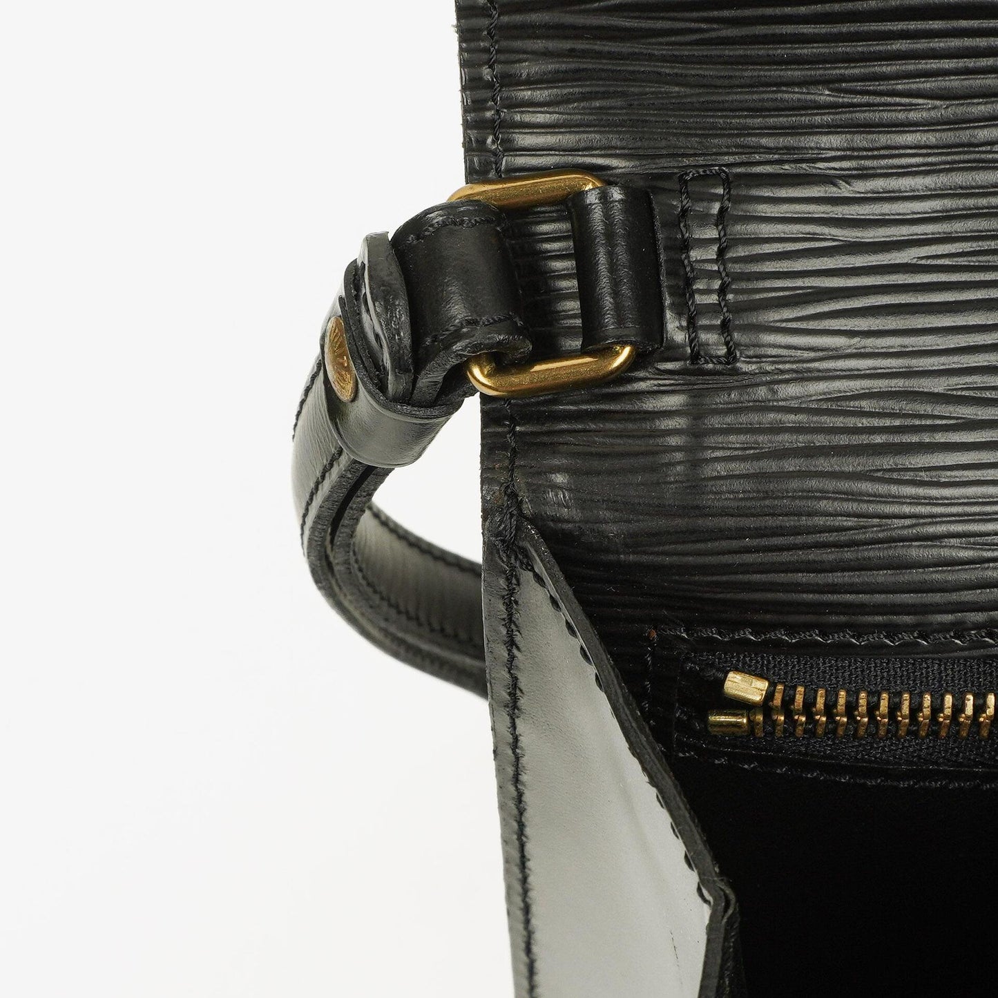 Louis Vuitton Pochette Sellier Dragonne Black Epi Clutch