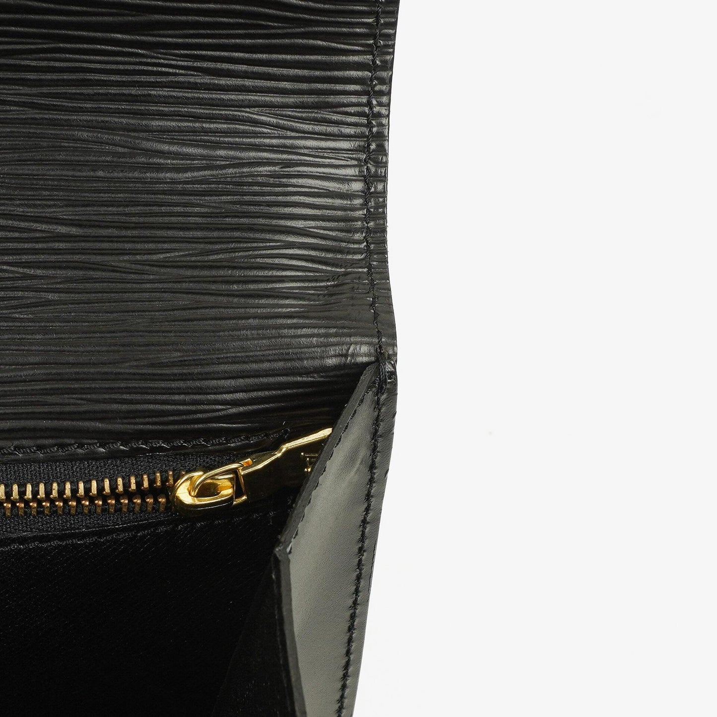 Louis Vuitton Pochette Sellier Dragonne Black Epi Clutch