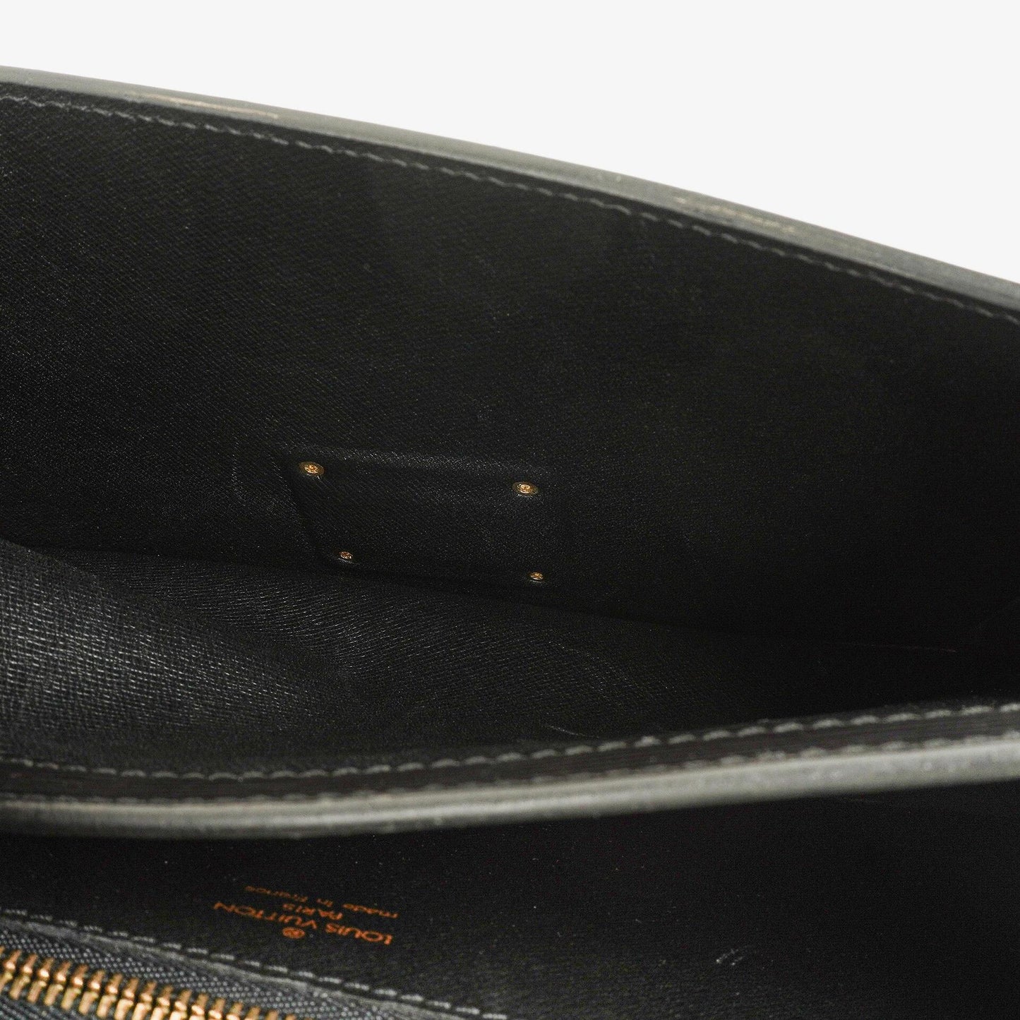 Louis Vuitton Pochette Sellier Dragonne Black Epi Clutch