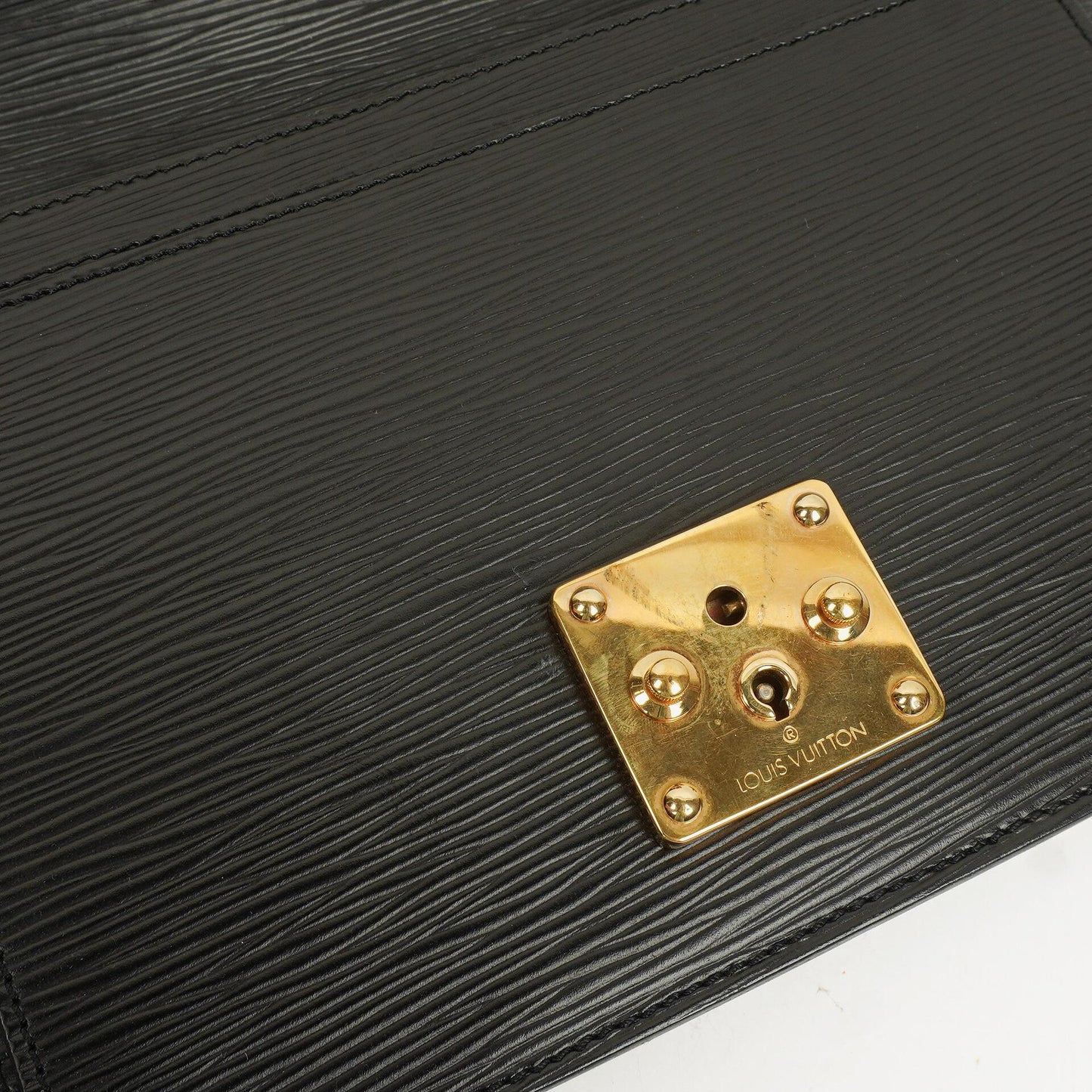 Louis Vuitton Pochette Sellier Dragonne Black Epi Clutch