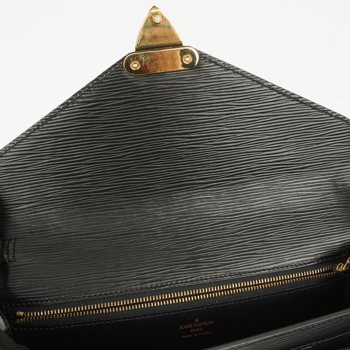 Louis Vuitton Pochette Sellier Dragonne Black Epi Clutch