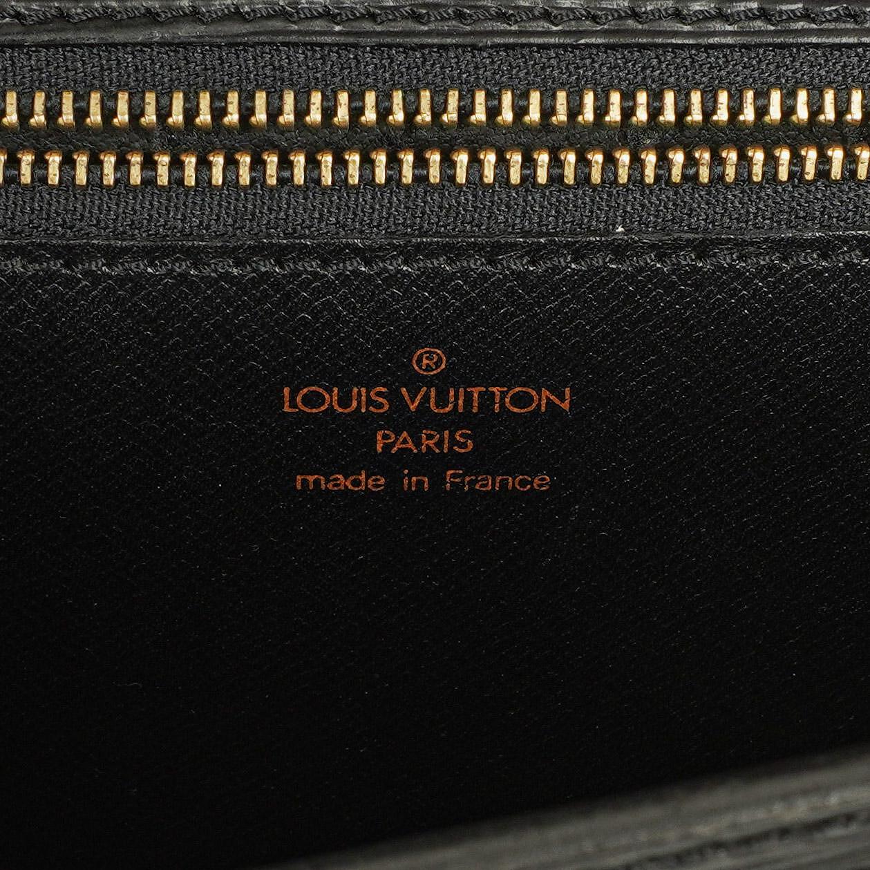 Louis Vuitton Pochette Sellier Dragonne Black Epi Clutch