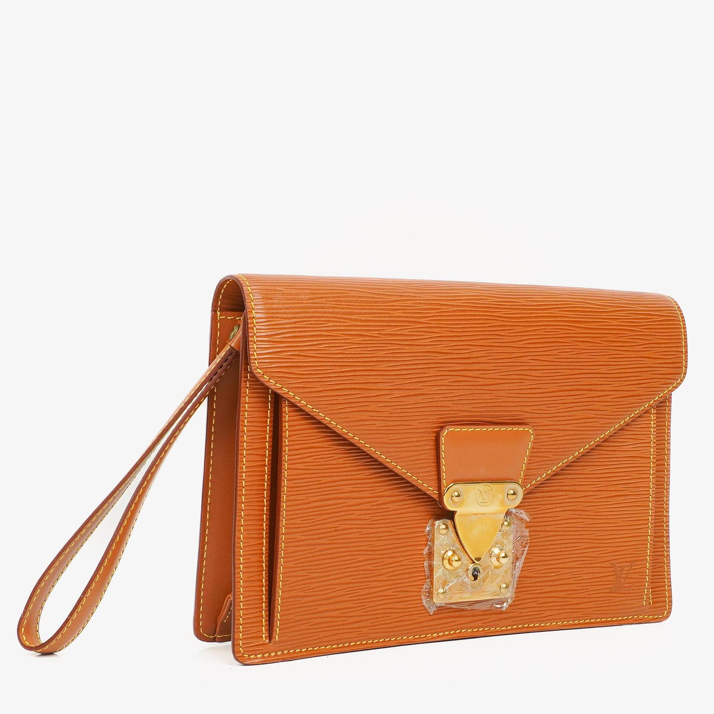 Louis Vuitton Pochette Sellier Dragonne Cognac Epi Clutch