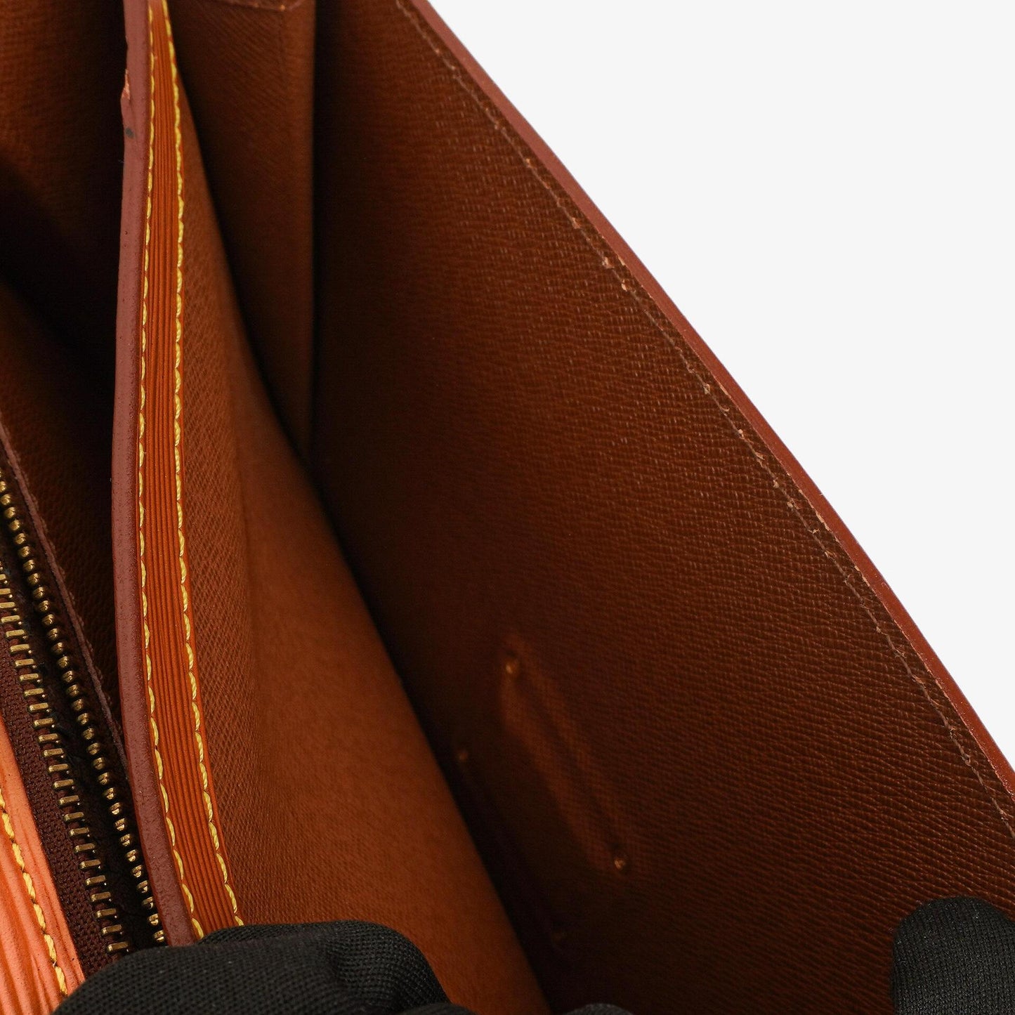 Louis Vuitton Pochette Sellier Dragonne Cognac Epi Clutch
