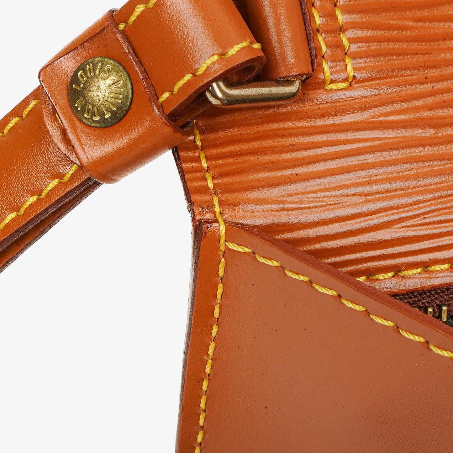 Louis Vuitton Pochette Sellier Dragonne Cognac Epi Clutch